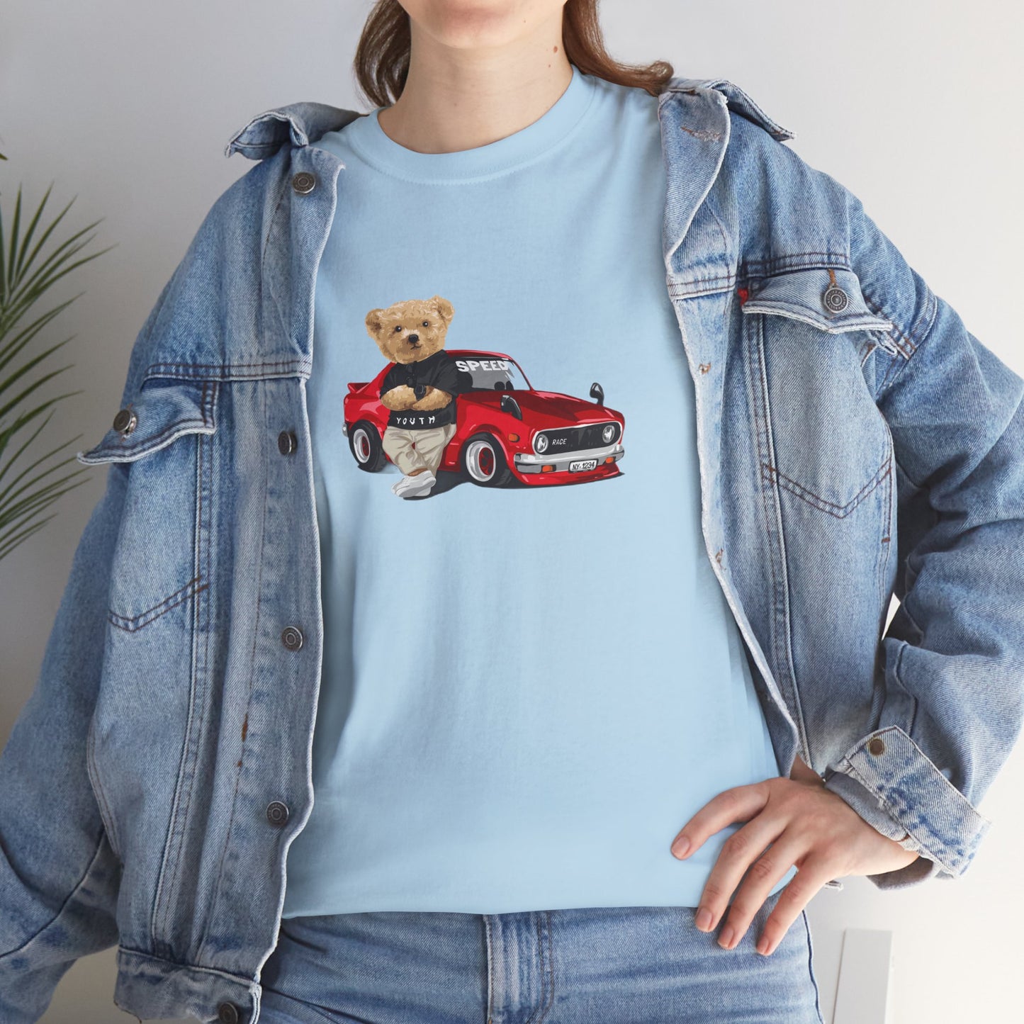 Princess Grace Cute Teddy Bear Unisex Heavy Cotton Tee Casual Wear for All Ages