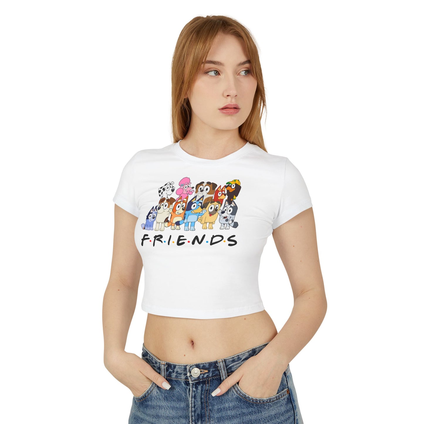 Princess Grace Cute Bluey Friends Women's Baby Tee Perfect for Kids & Cartoon Lovers