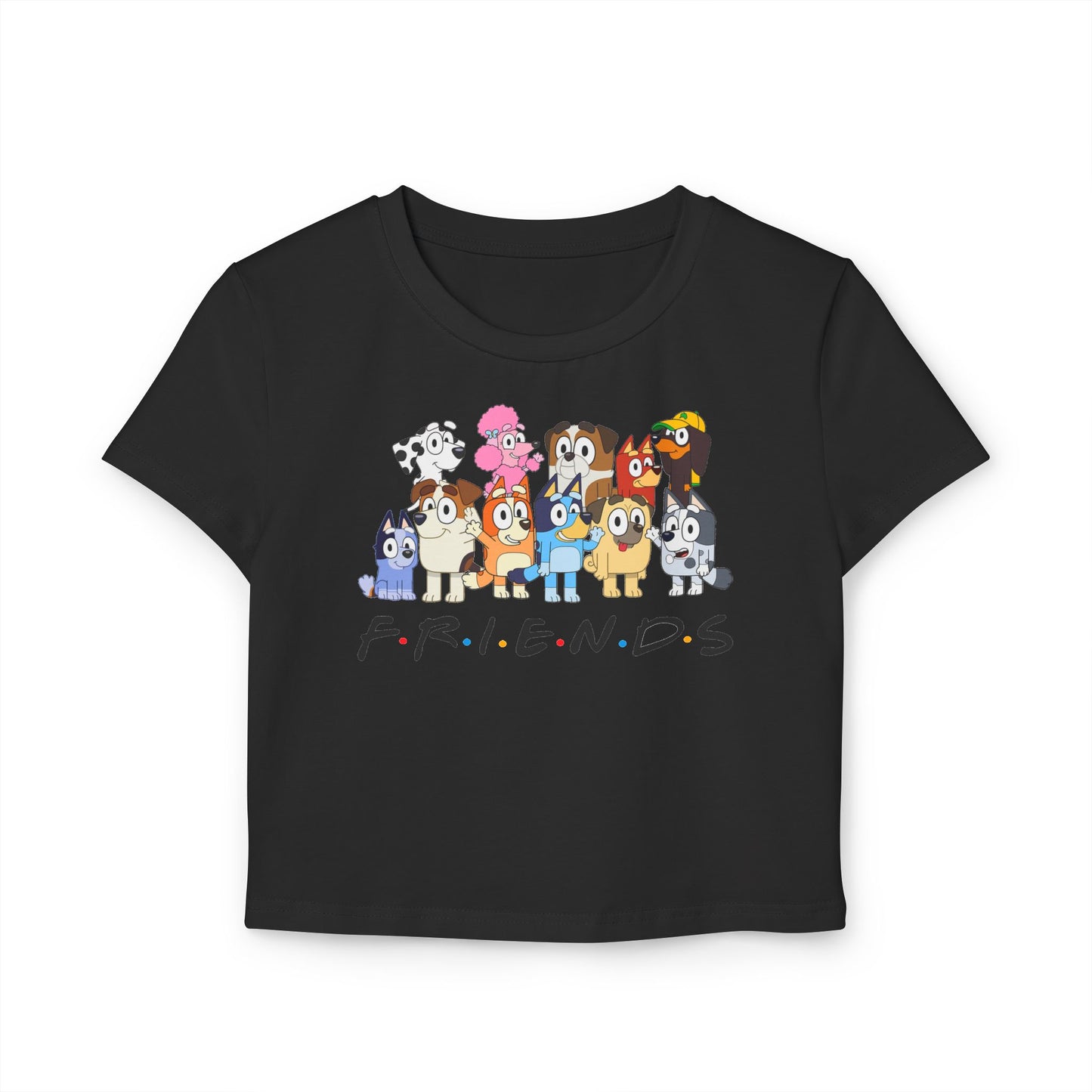 Princess Grace Cute Bluey Friends Women's Baby Tee Perfect for Kids & Cartoon Lovers