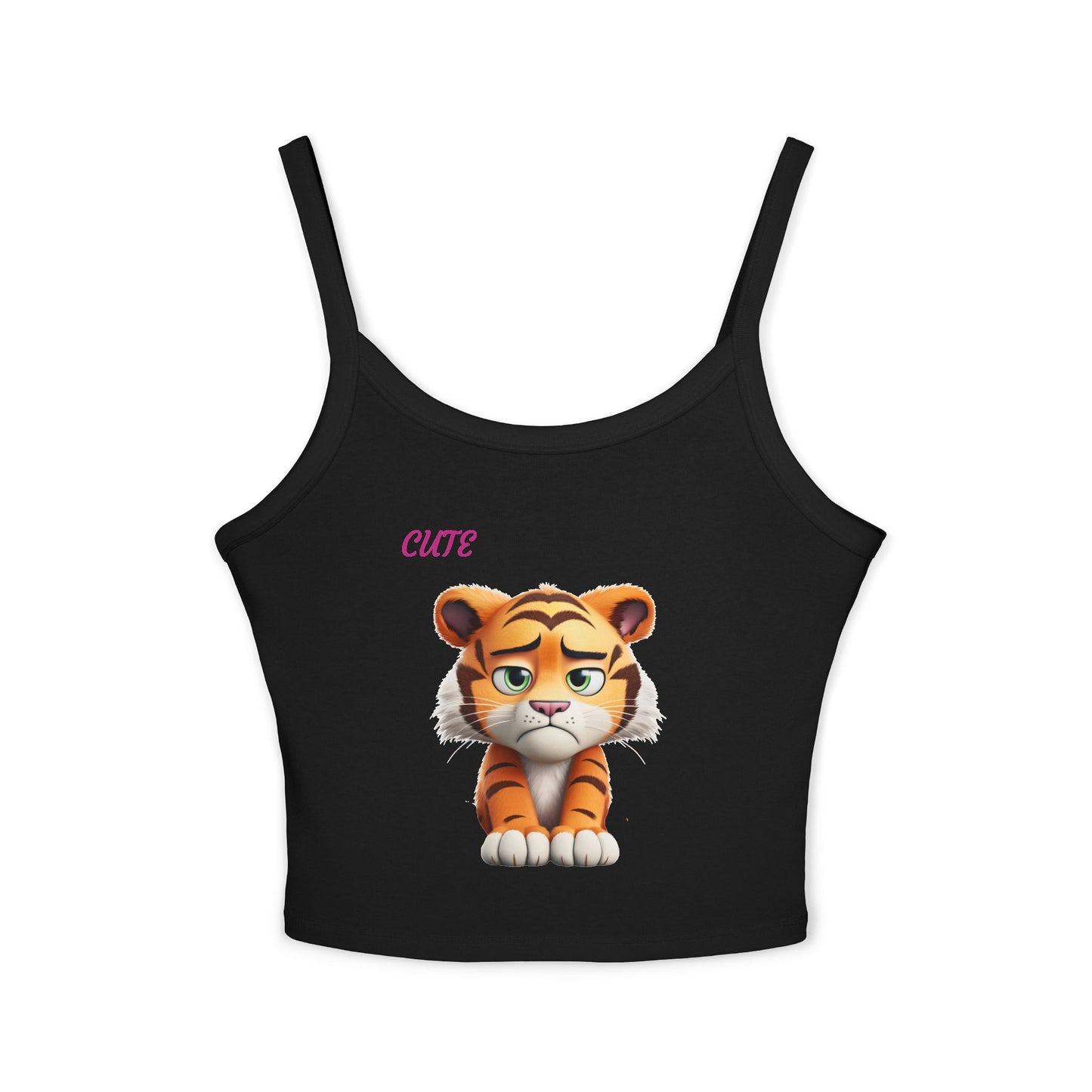 Princess Grace Cute Tiger Graphic Women's Spaghetti Strap Tank Top