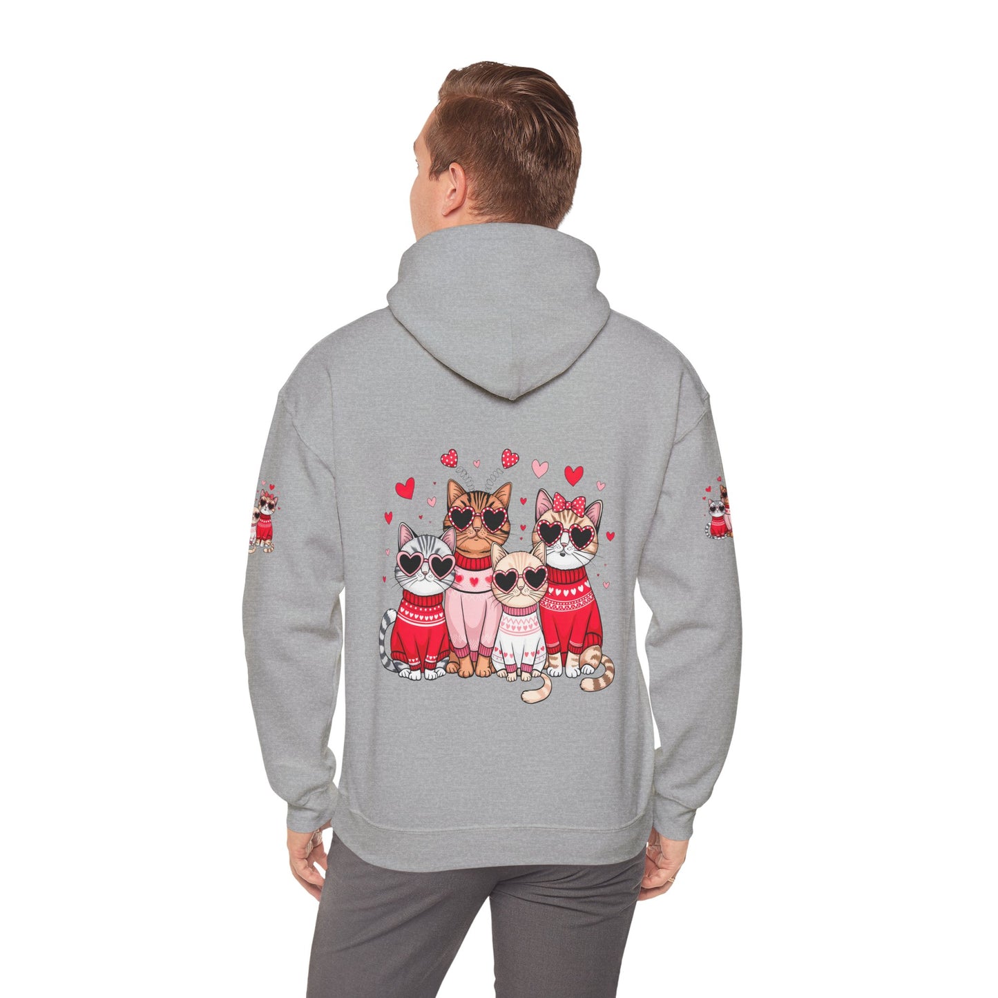Princess Grace Cute Cat Lovers Hoodie with Heart Design