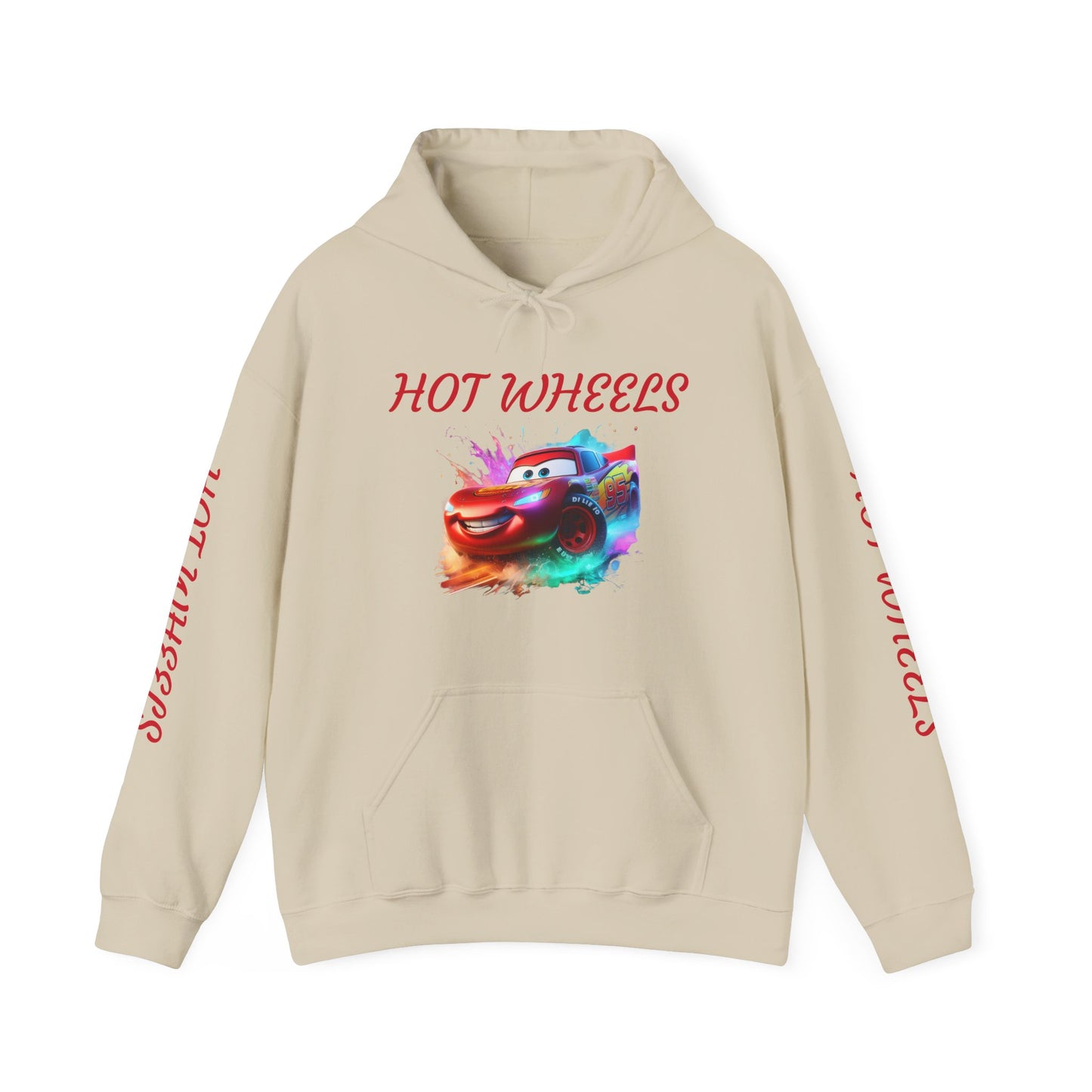 Princess Grace Hot Wheels Unisex Heavy Blend Hooded Sweatshirt Fun and Colorful Racing Design