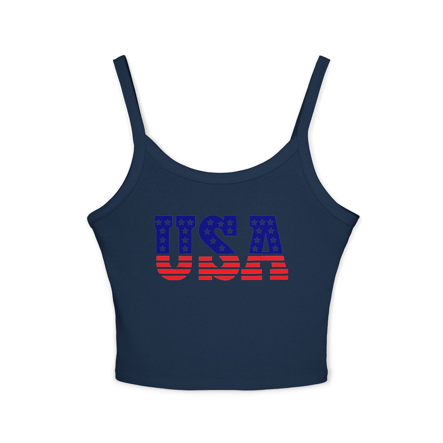 Princess Grace Stars & Stripes USA Women's Spaghetti Strap Tank Top