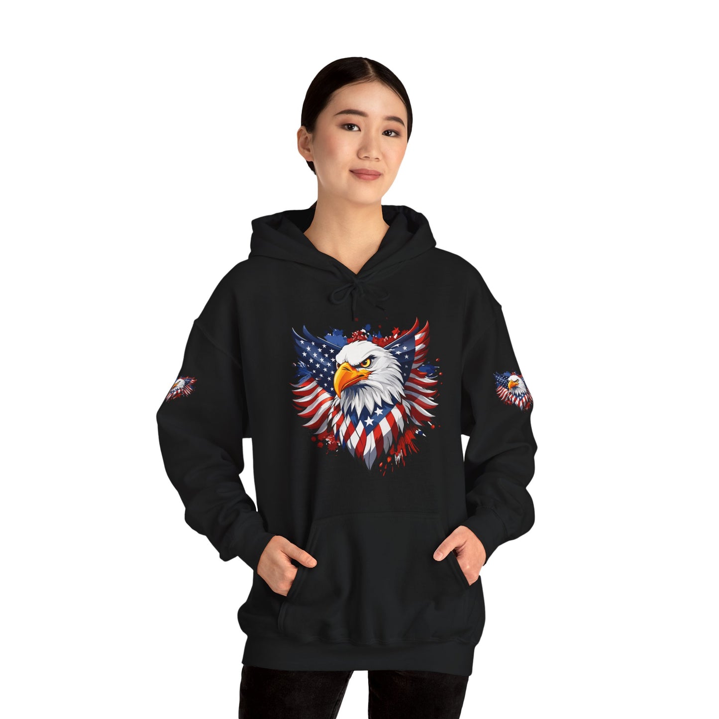 Princess Grace Patriotic Eagle Hoodie Unisex Heavy Blend Hooded Sweatshirt