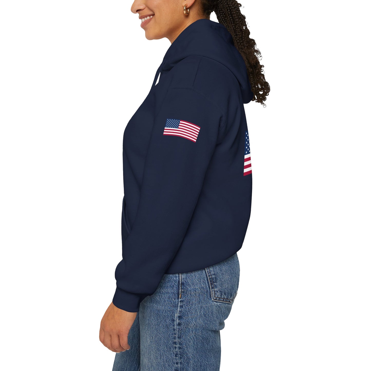 Princess Grace Patriotic American Flag Hoodie Unisex Heavy Blend Sweatshirt