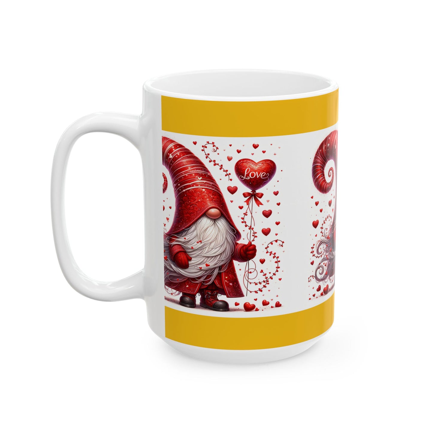 Princess Grace Charming Love Gnome Ceramic Mug Perfect for Valentine's Day & Cozy Moments