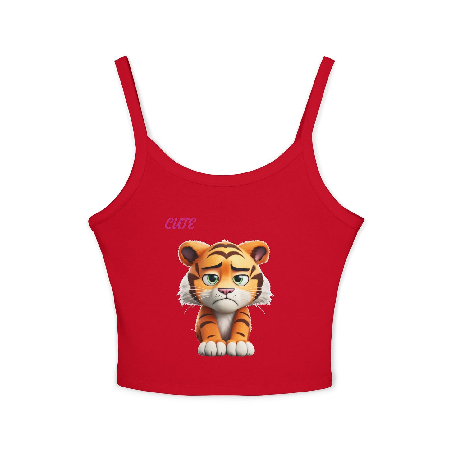 Princess Grace Cute Tiger Graphic Women's Spaghetti Strap Tank Top