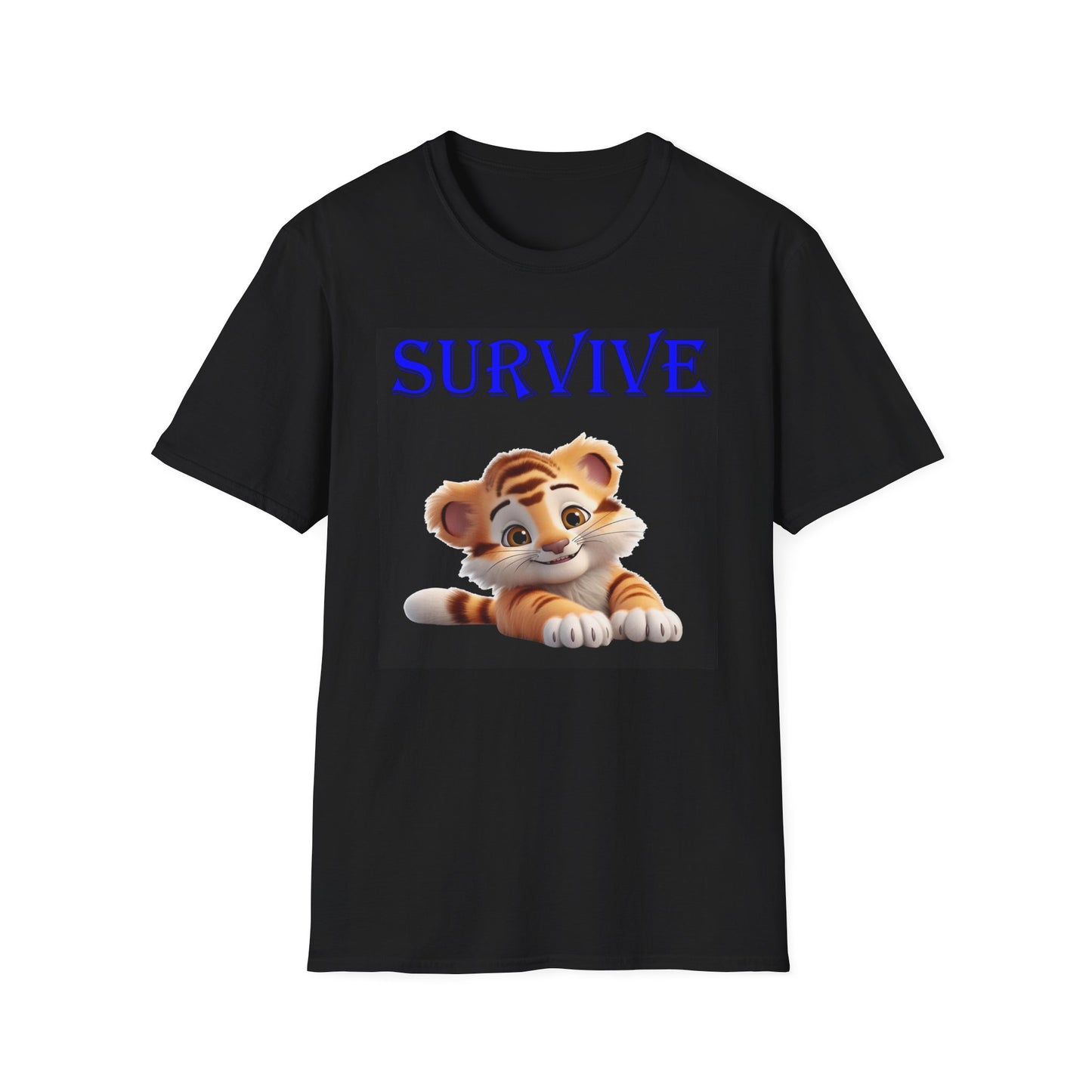 Princess Grace Survive Tiger Unisex Softstyle T-Shirt Cute Casual Wear for Animal Lovers