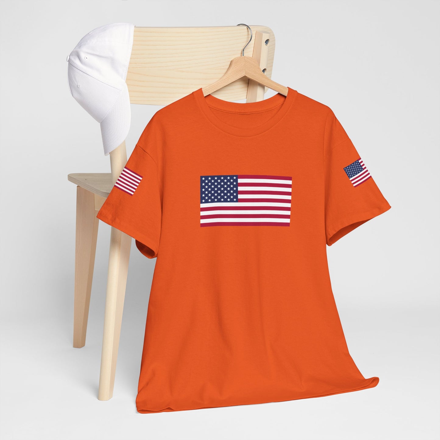 Princess Grace Patriotic Unisex Heavy Cotton Tee with USA Flag Design