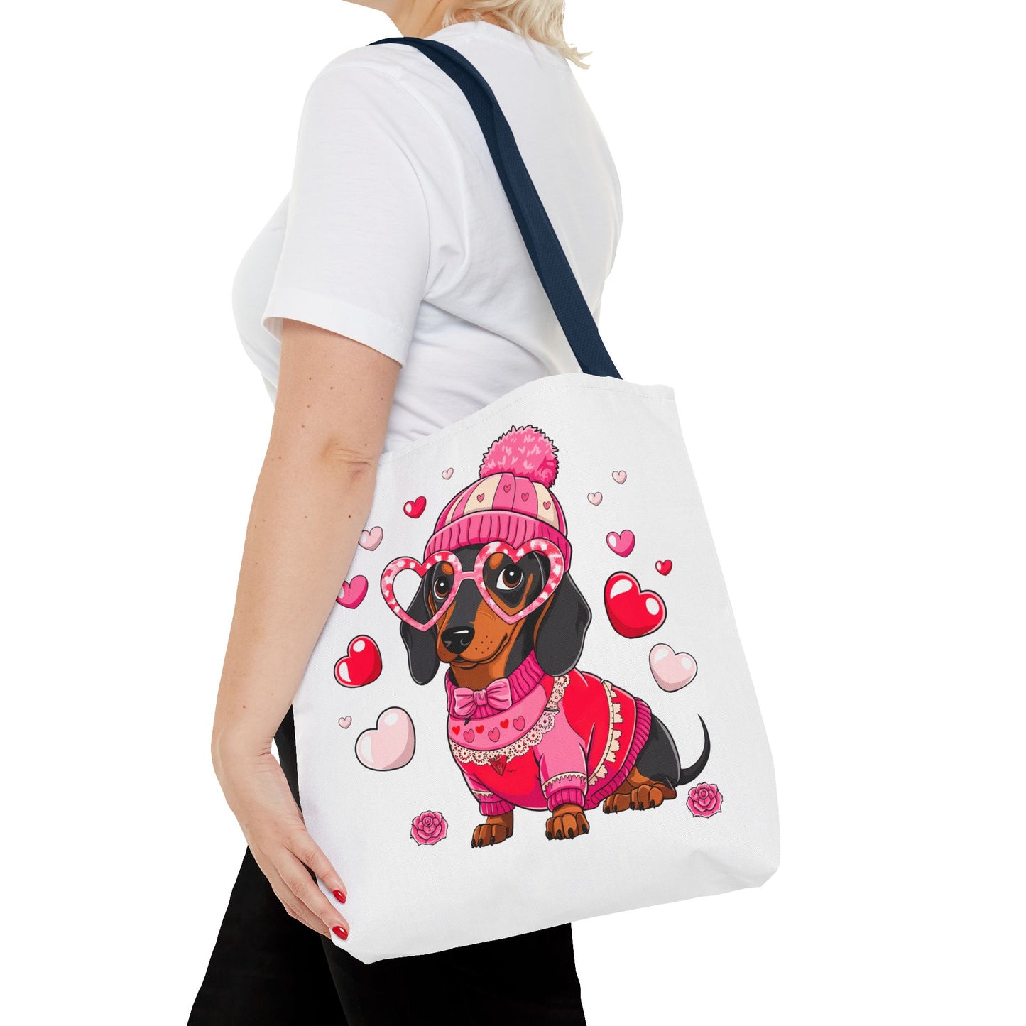 Princess Grace Cute Dog Love Tote Bag Perfect Gift for Dog Lovers on Valentine's Day