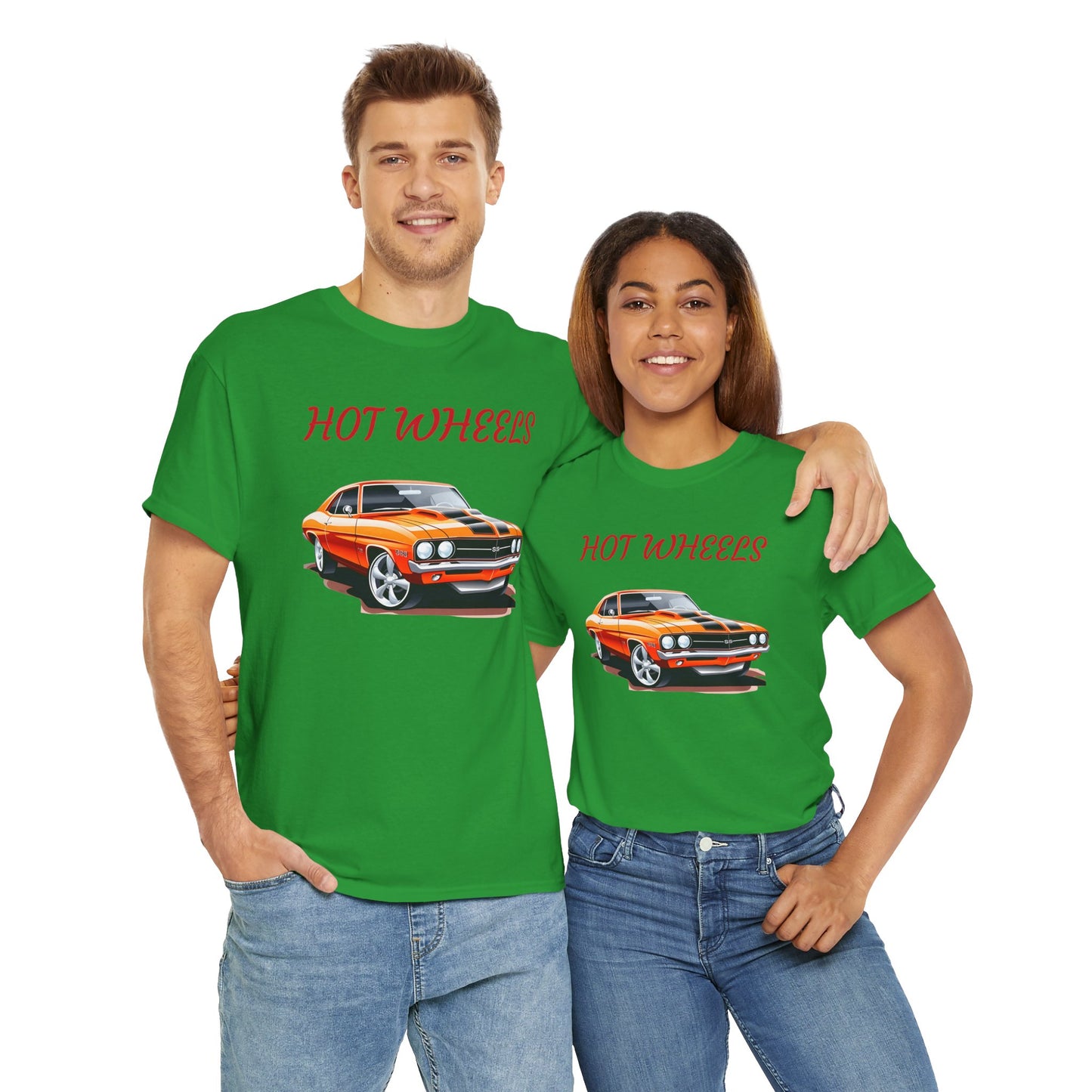 Princess Grace Retro Hot Wheels Unisex Heavy Cotton Tee Classic Car Graphic T-Shirt