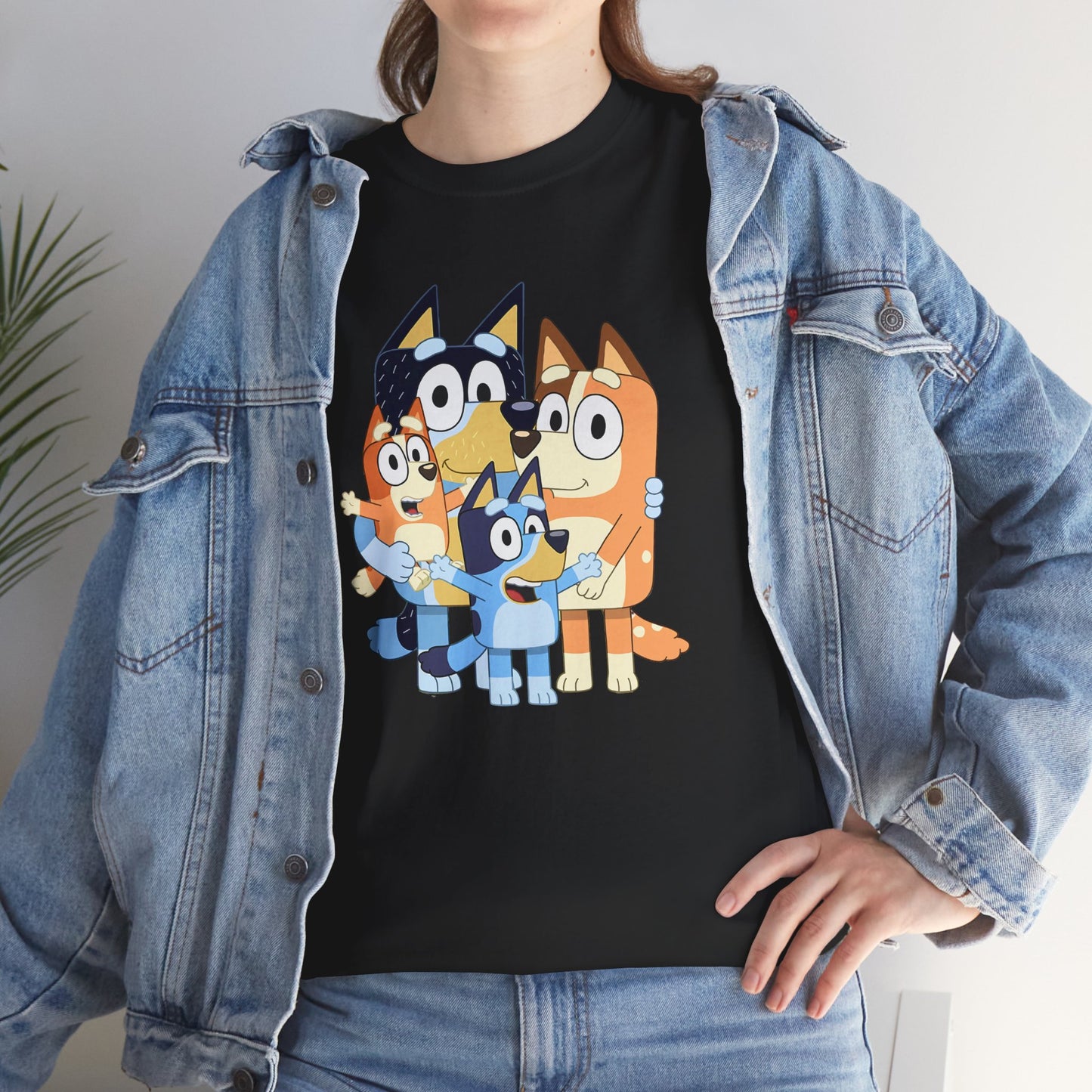 Princess Grace Bluey Family Unisex Heavy Cotton Tee Fun and Stylish for Kids and Adults