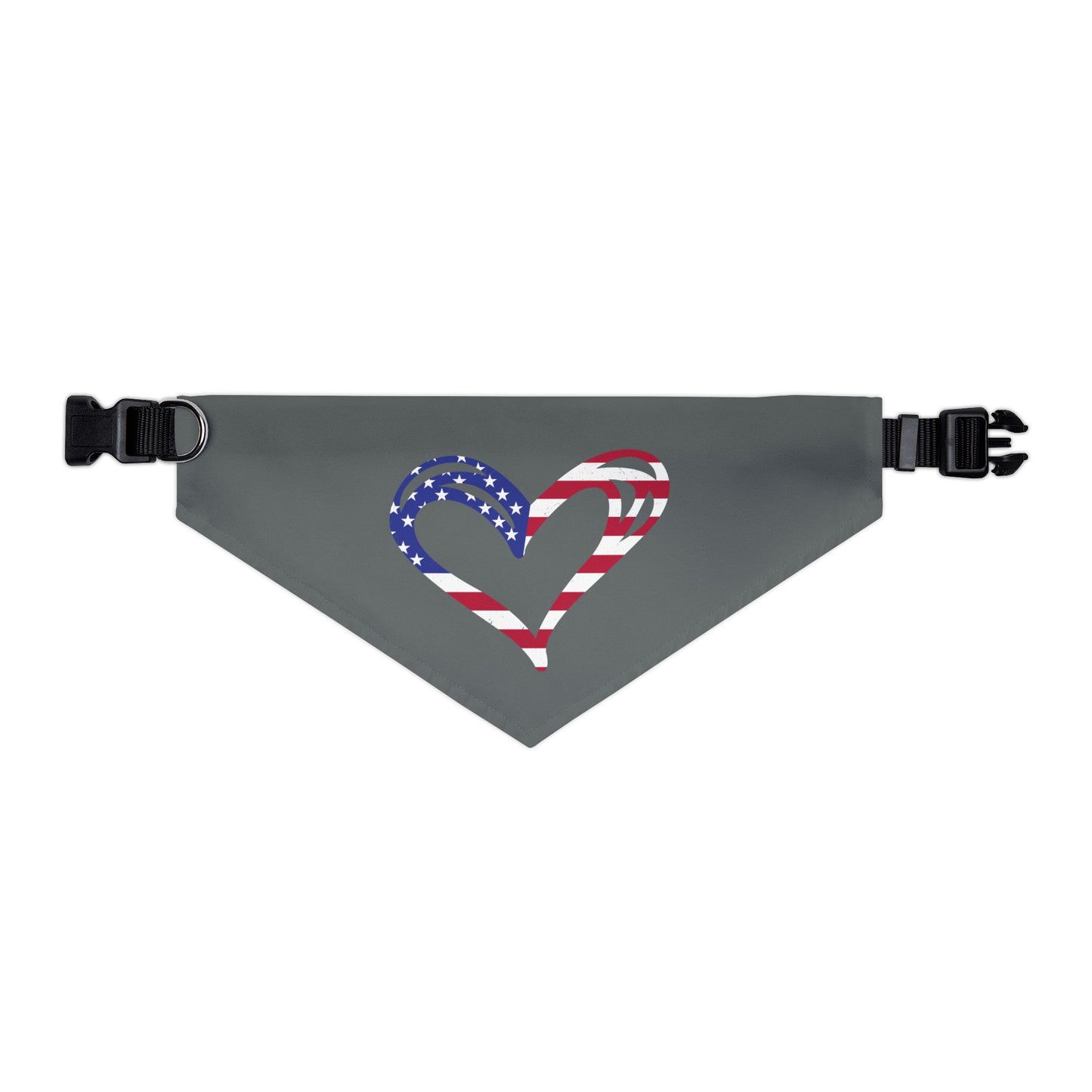 Princess Grace Patriotic Pet Bandana Collar Heart Design for Dog Lovers