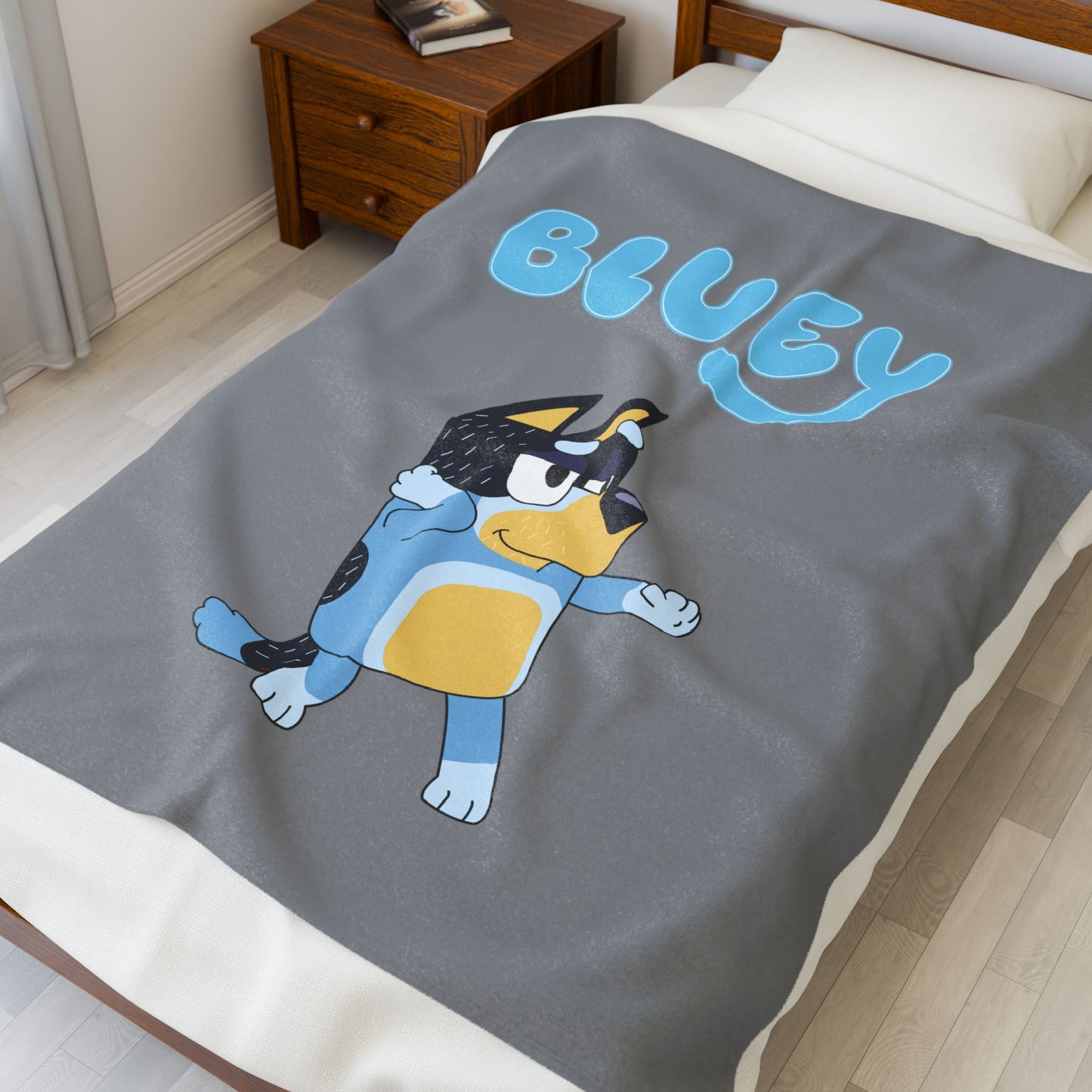 Princess Grace Cozy Velveteen Plush Blanket Featuring Bluey Design