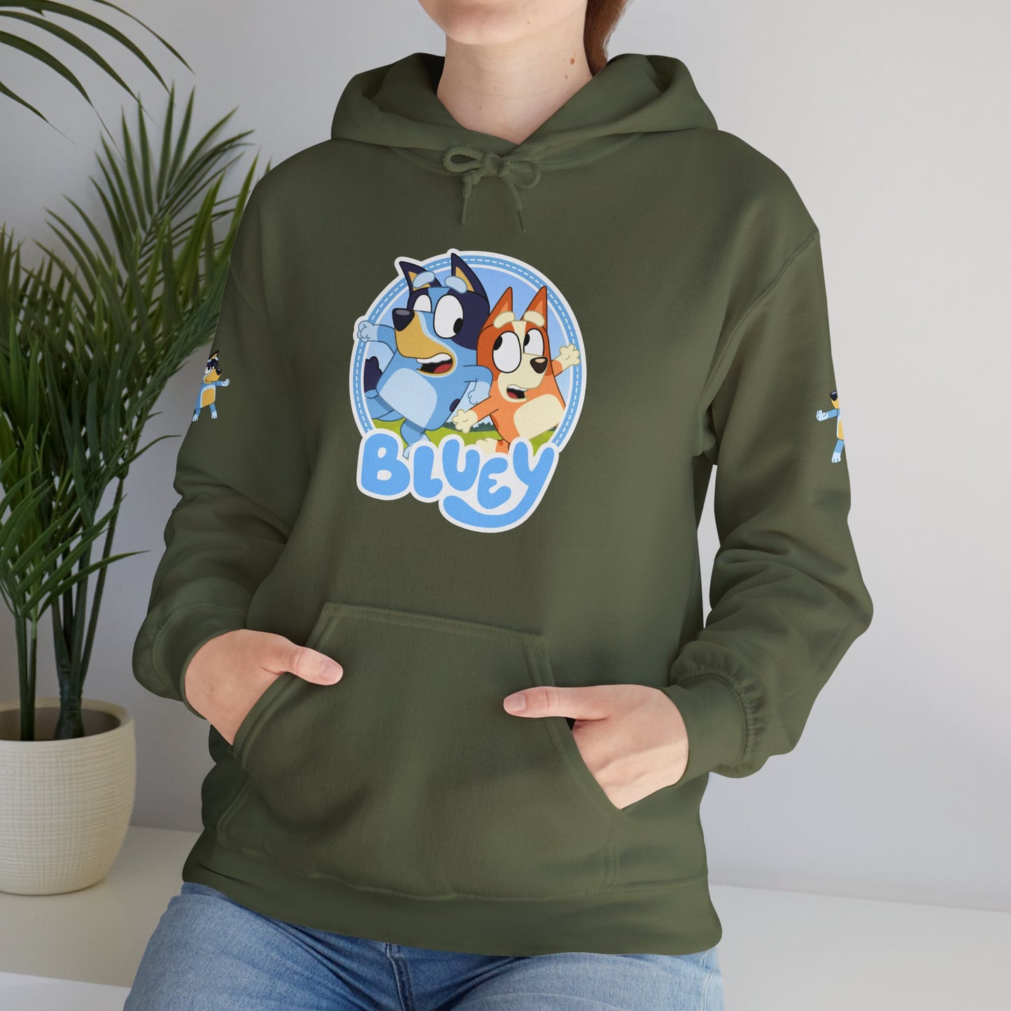 Princess Grace Bluey Unisex Heavy Blend Hoodie Cozy Cartoon Sweatshirt for Kids & Adults