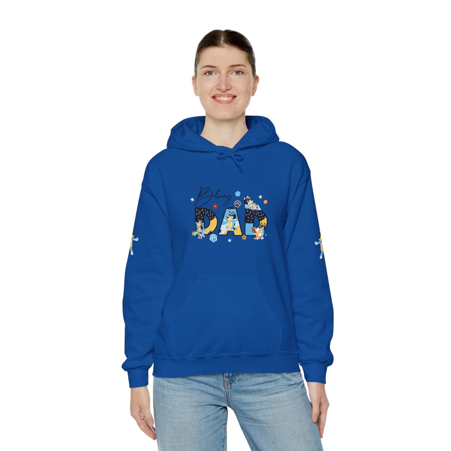 Princess Grace Bluey Funny "Baby's Dad" Unisex Hooded Sweatshirt ,Perfect Gift for New Dads