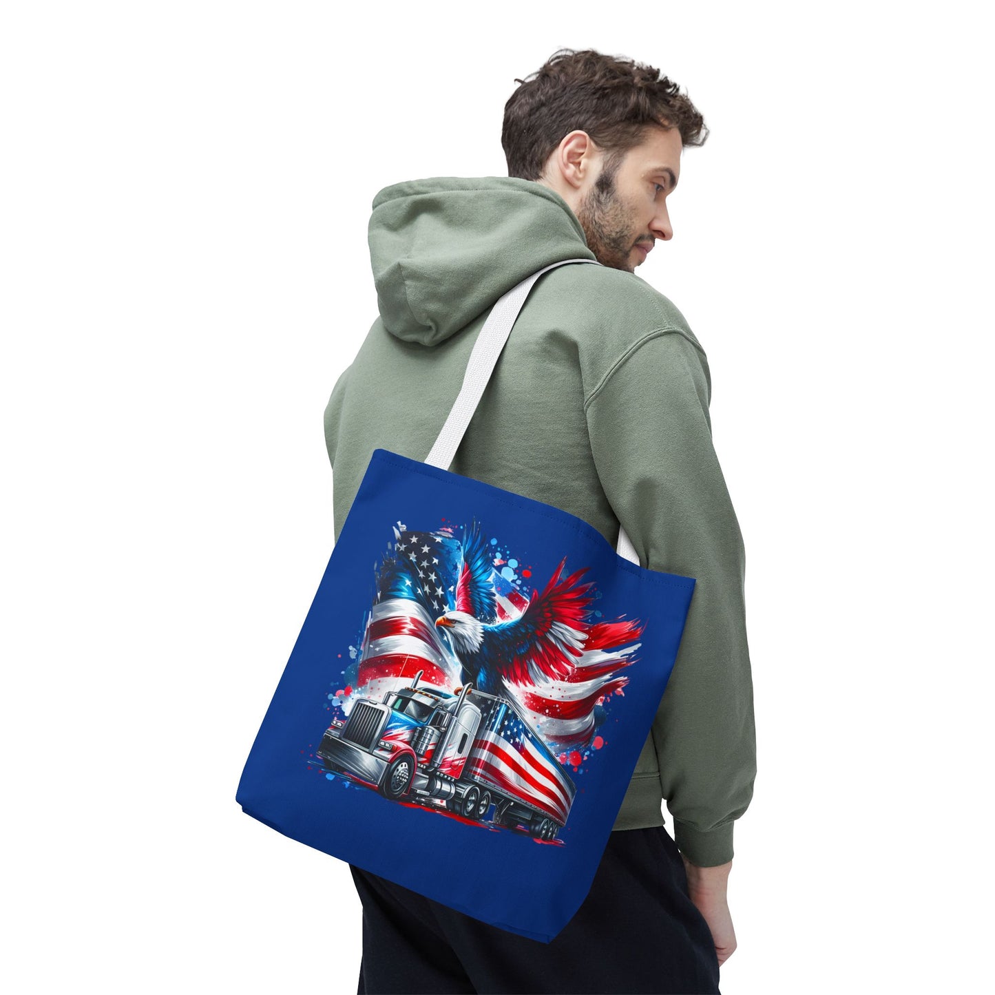 Princess Grace Patriotic Eagle Truck Tote Bag American Flag Design