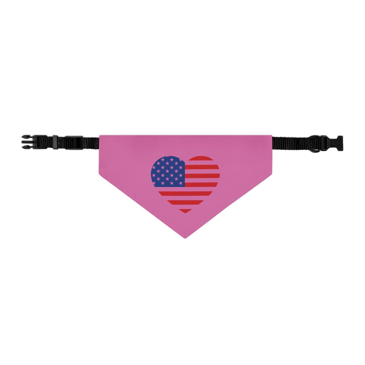 Princess Grace Patriotic Pet Bandana Collar Heart Design for Dogs