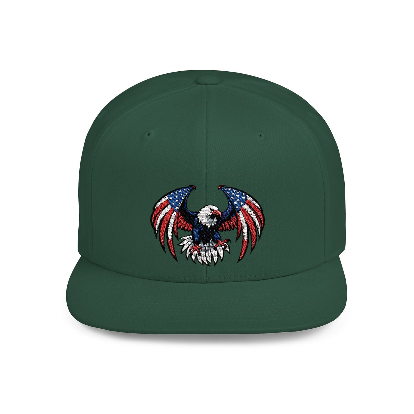 Princess Grace Patriotic Eagle Flat Bill Snapback Hat