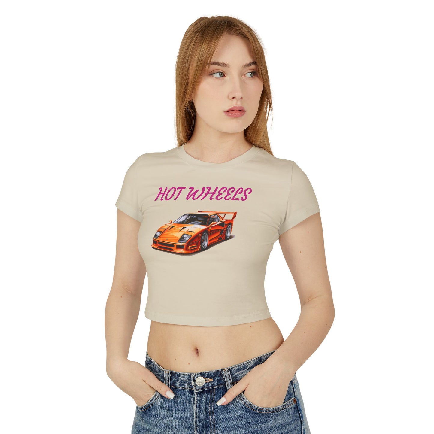 Princess Grace Cool Hot Wheels Women's Baby Tee Retro Car Graphic Top