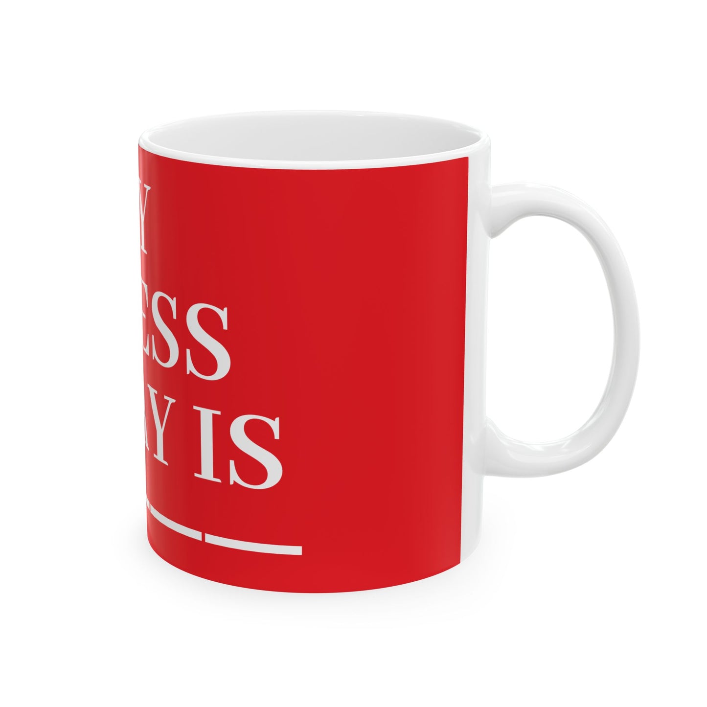 Princess Grace My Stress Level Ceramic Coffee Mug Fun Red Design Perfect Gift for Coffee Lovers