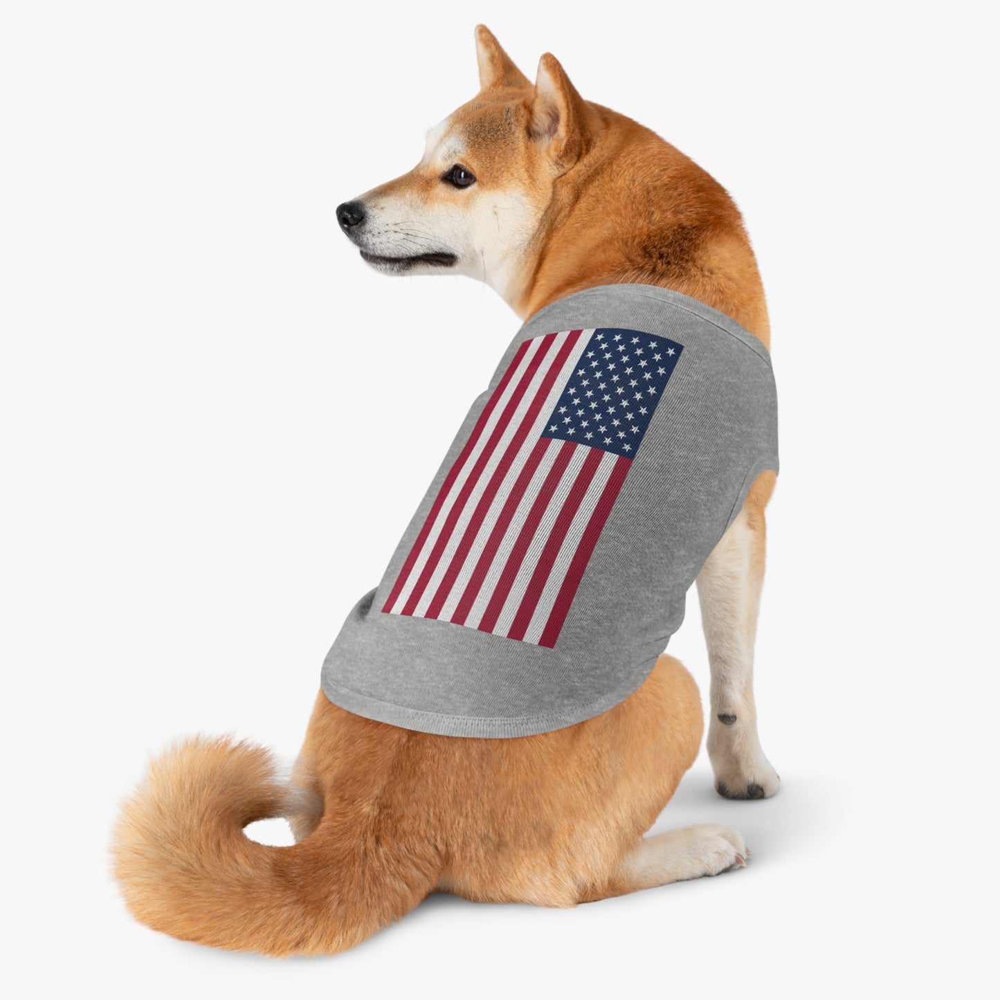 Princess Grace American Flag Pet Tank Top Comfortable Patriotic Apparel for Dogs