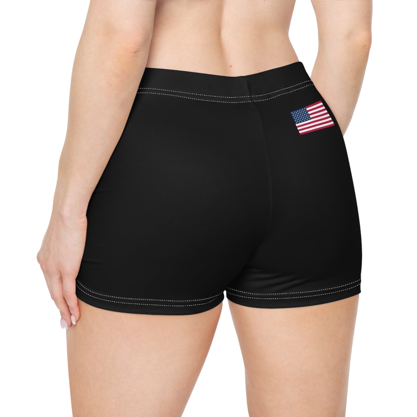 Princess Grace Patriotic Women's Shorts with American Flag