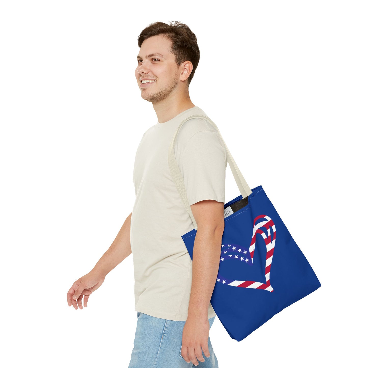Princess Grace Patriotic Love Tote Bag American Heart Design for Celebrations & Everyday Use