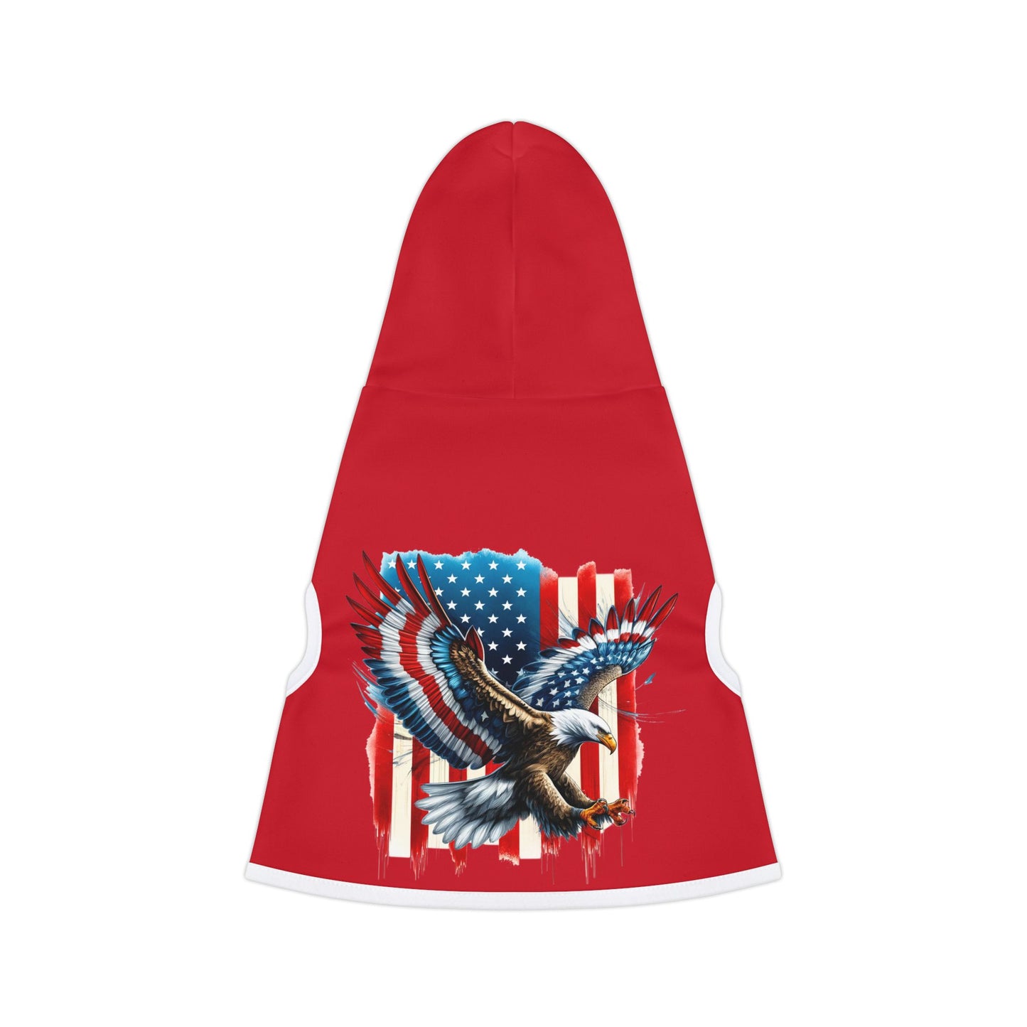 Princess Grace Patriotic Pet Hoodie with Eagle Design Cozy American Apparel for Dog Lovers
