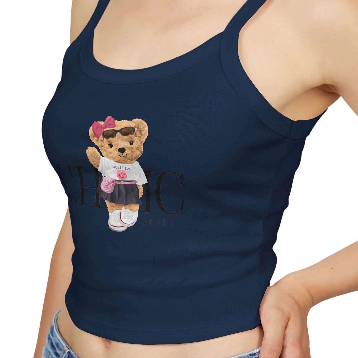 Princess Grace Chic and Cute Women's Spaghetti Strap Tank Top Perfect for Summer Vibes