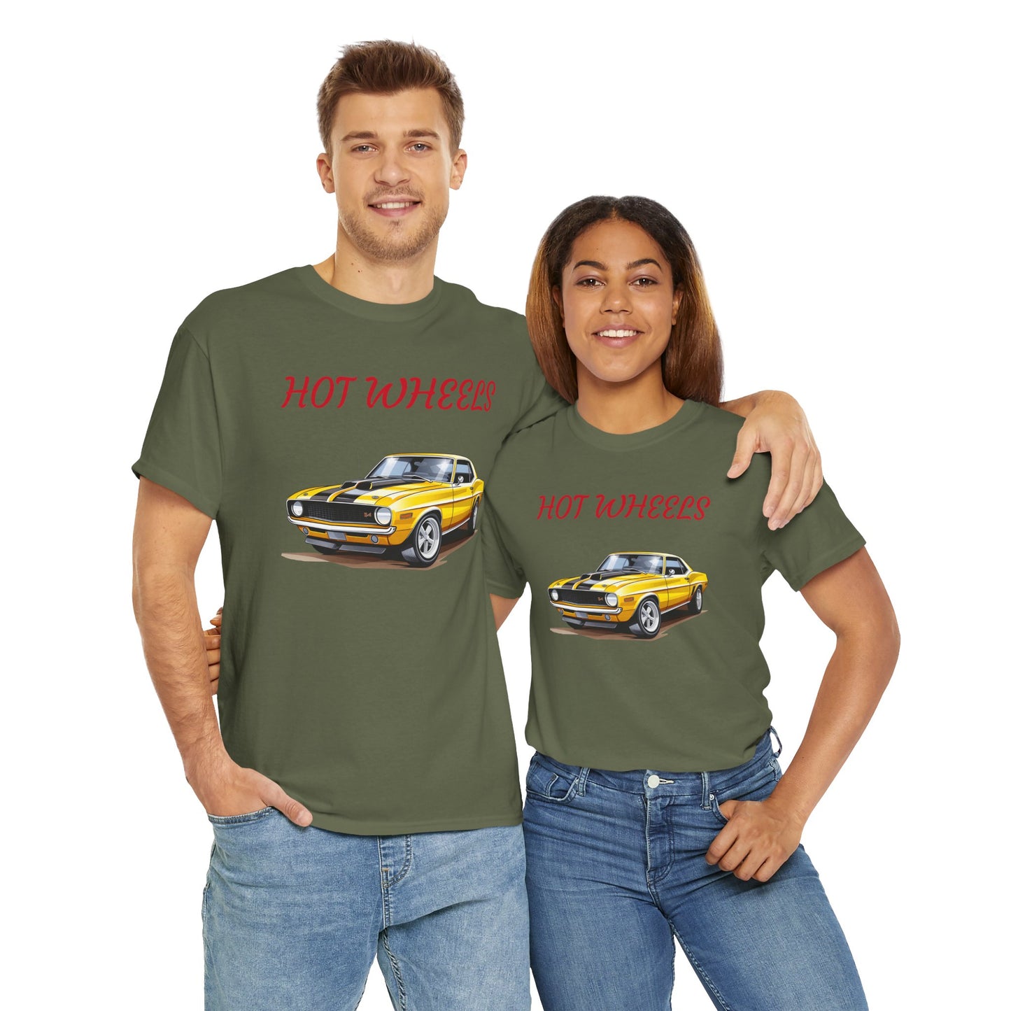Princess Grace Retro Hot Wheels Unisex Heavy Cotton Tee Classic Car Graphic T-Shirt