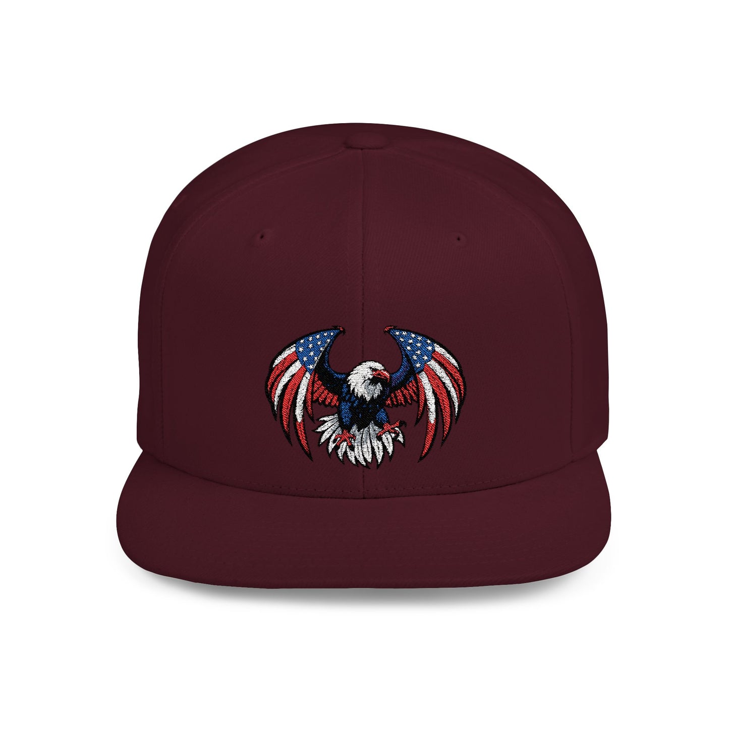 Princess Grace Patriotic Eagle Flat Bill Snapback Hat