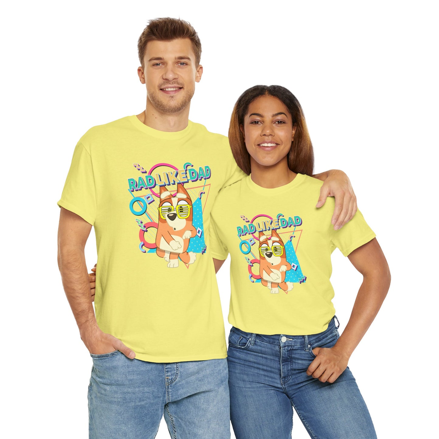 Princess Grace Bluer Rad Like Dad Fun Unisex Heavy Cotton Tee Graphic Tee for Everyday Wear and Gifts