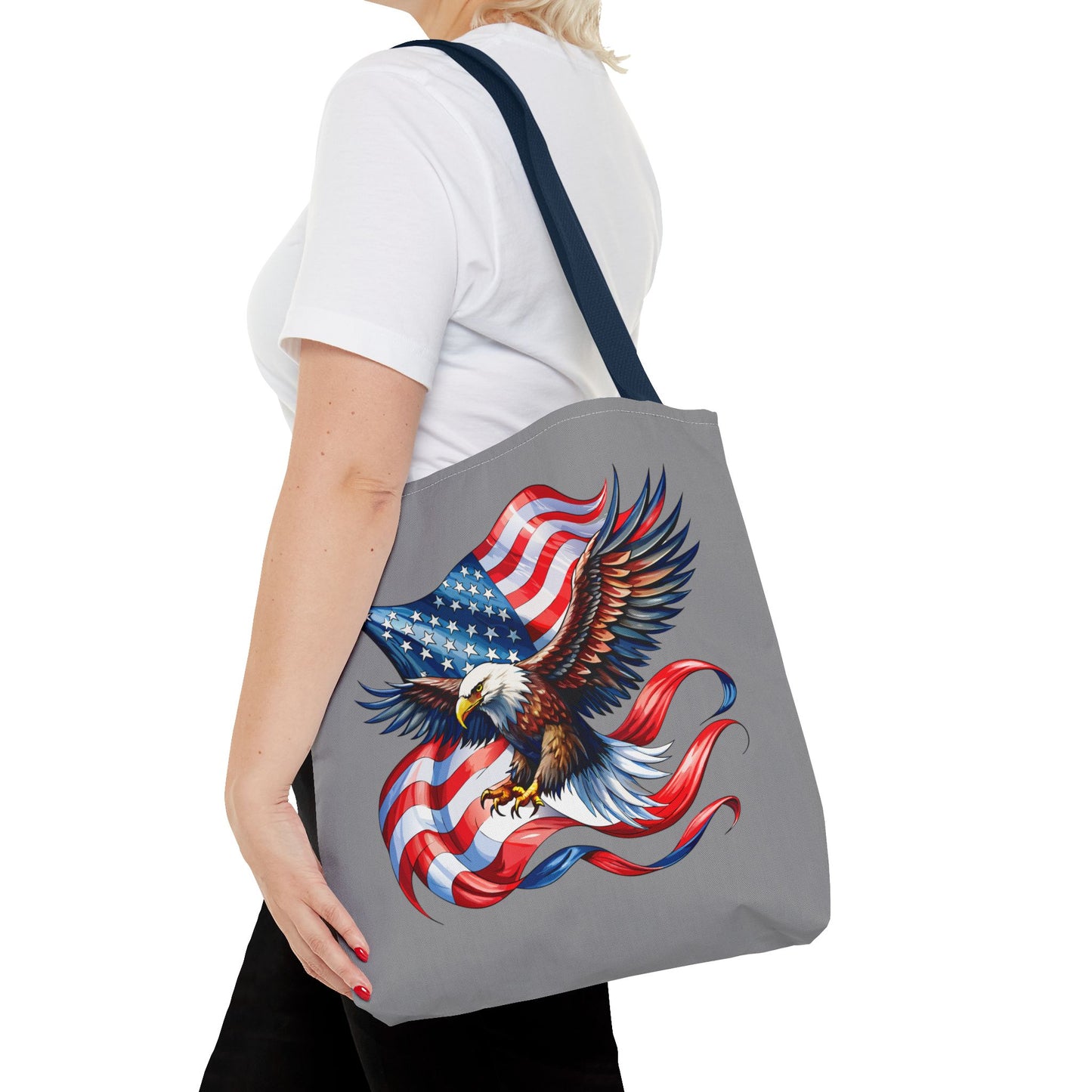 Princess Grace Patriotic Eagle Tote Bag Perfect for Fourth of July and Memorial Day