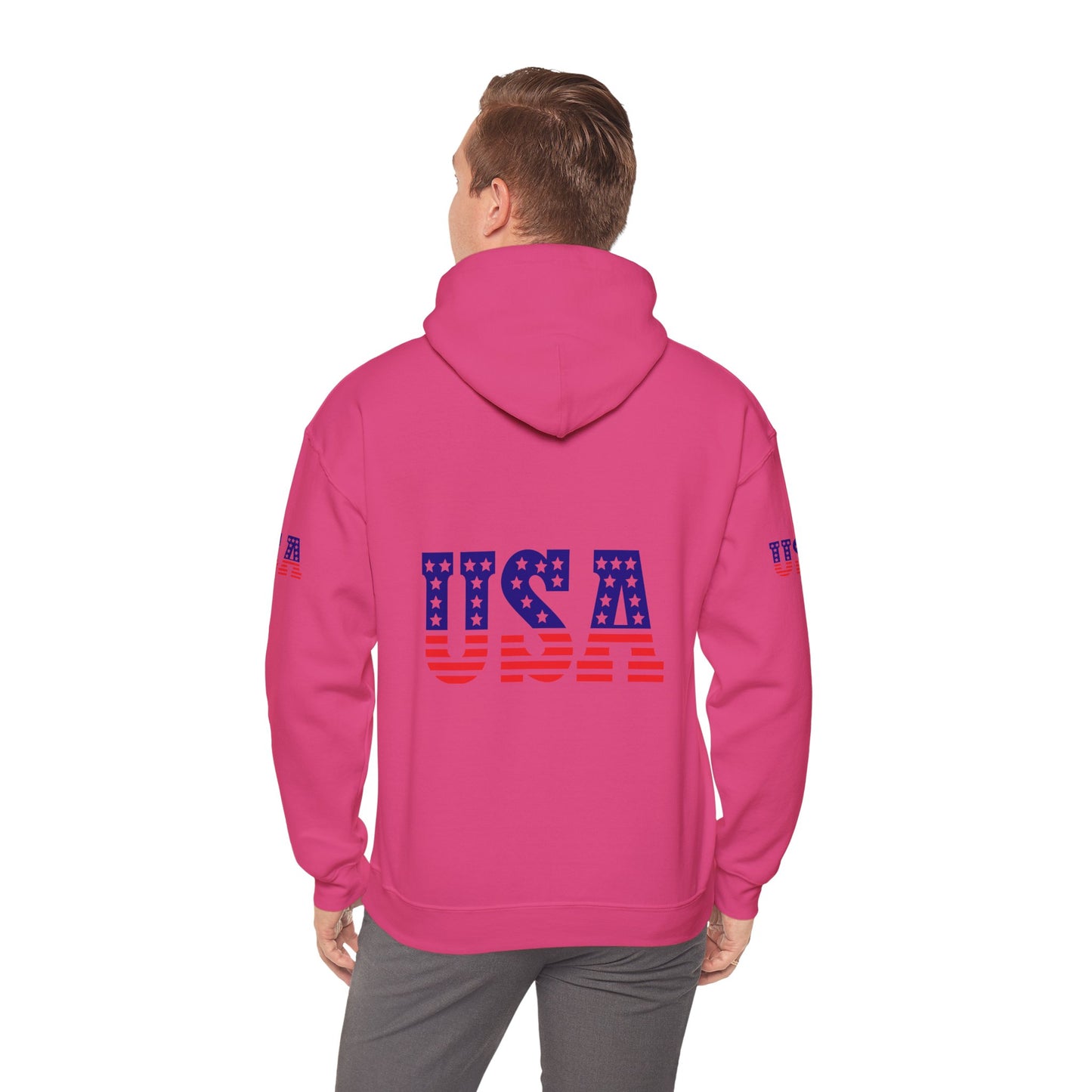 Princess Grace USA Proud Unisex Heavy Blend Hooded Sweatshirt Patriotic Eagle Design