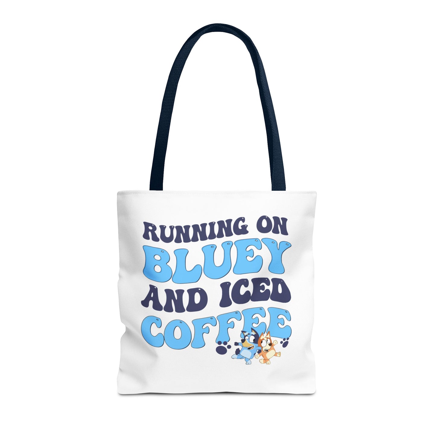 Princess Grace Running on Bluey and Iced Coffee Tote Bag