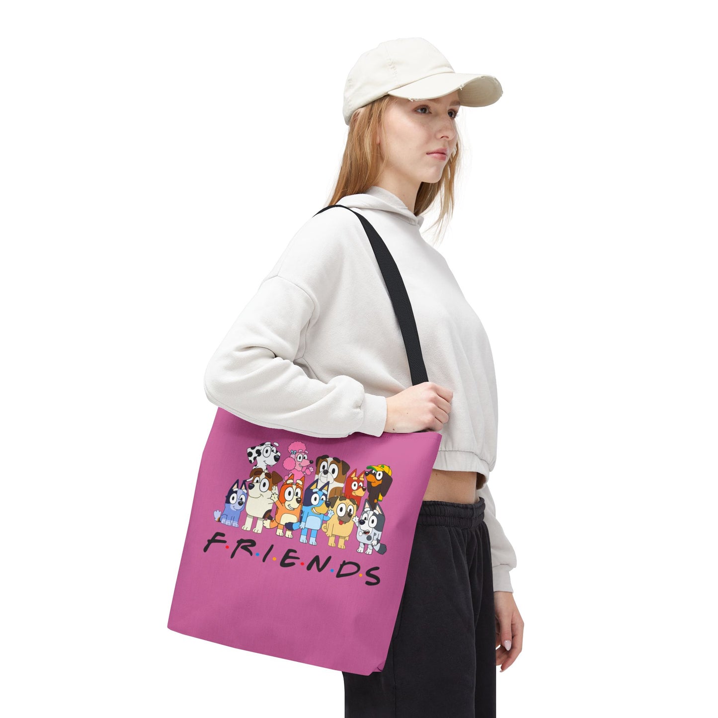 Princess Grace Bluey F.R.I.E.N.D.S Cartoon Tote Bag Fun & Playful Design for Animal Lovers
