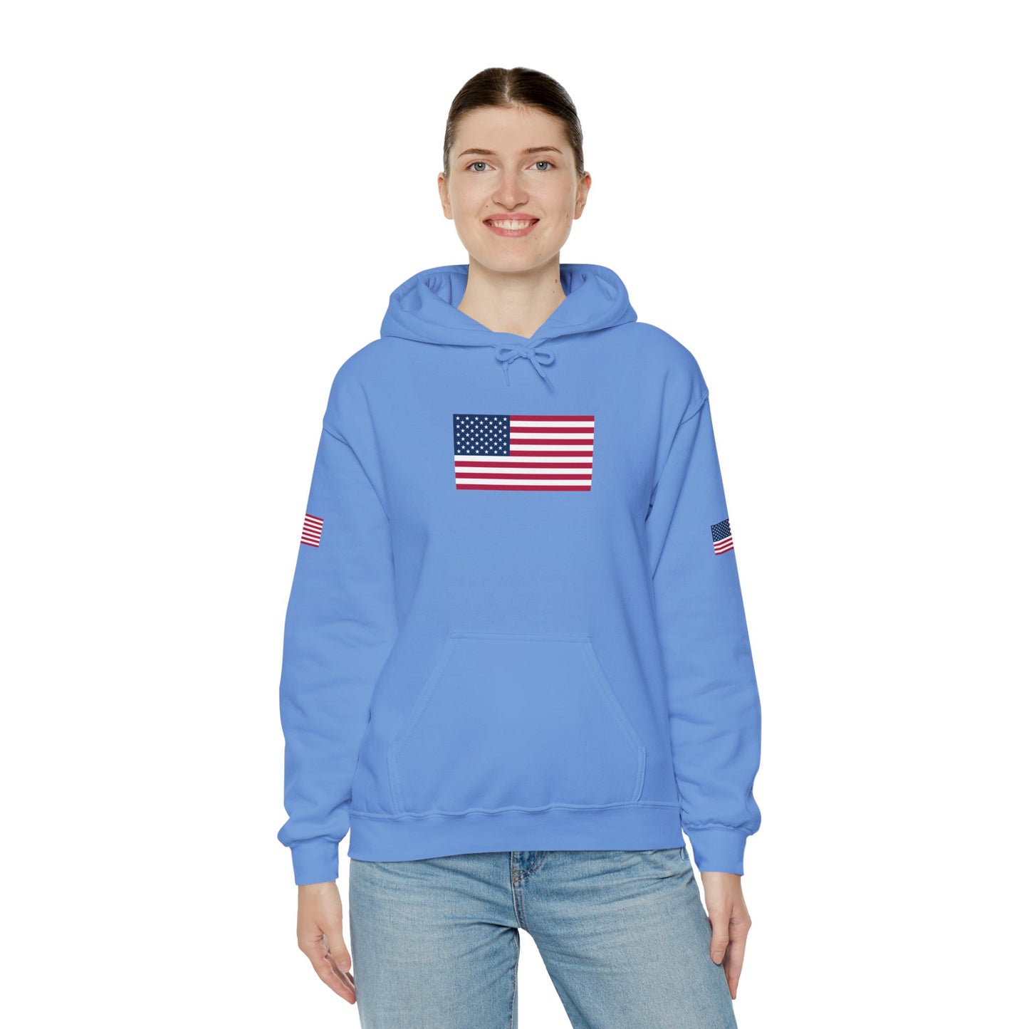Princess Grace Patriotic American Flag Hoodie Unisex Heavy Blend Sweatshirt