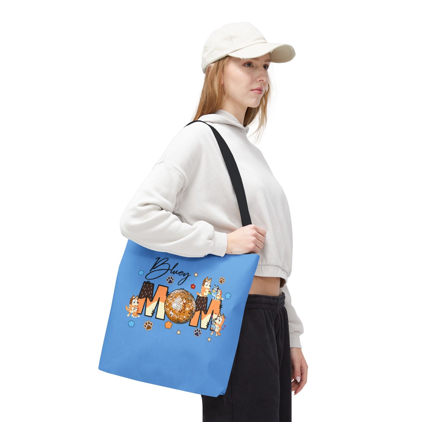 Princess Grace Fun Bluey Mom Tote Bag Perfect Gift for Dog Lovers & Moms
