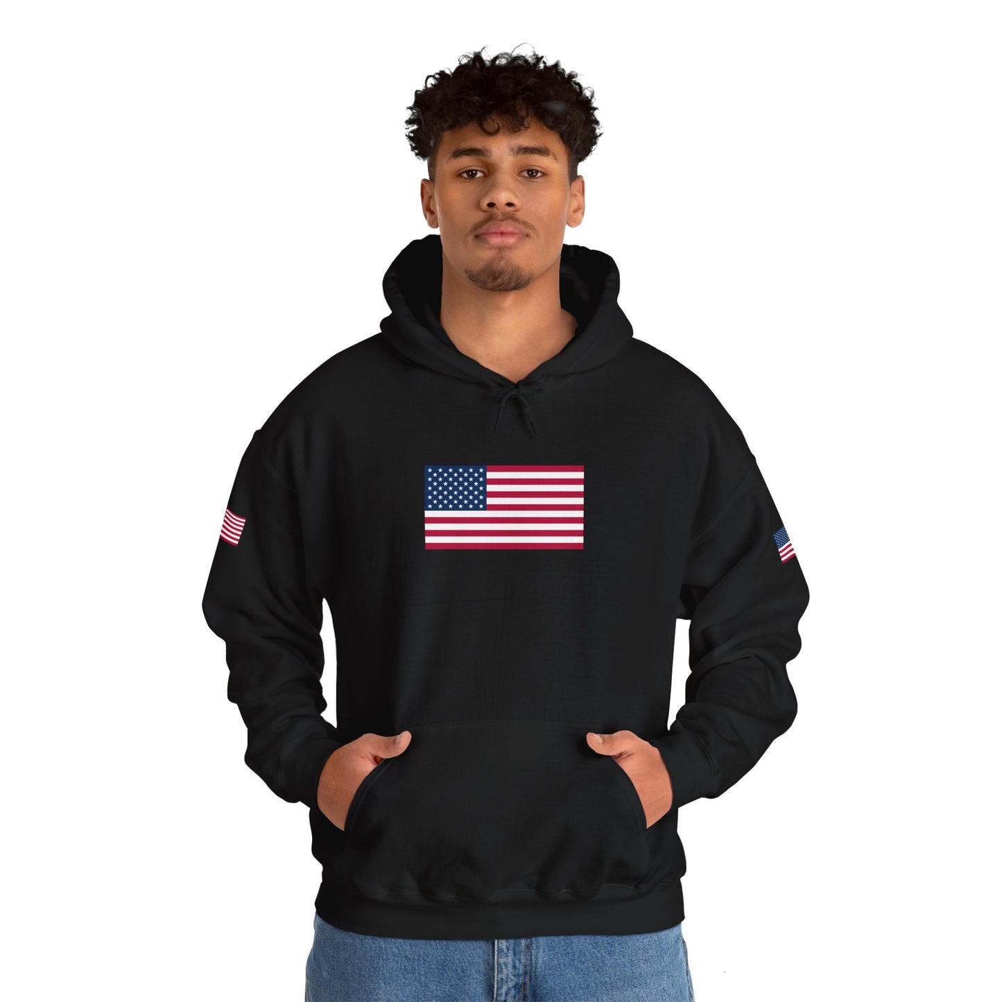 Princess Grace Patriotic American Flag Hoodie Unisex Heavy Blend Sweatshirt