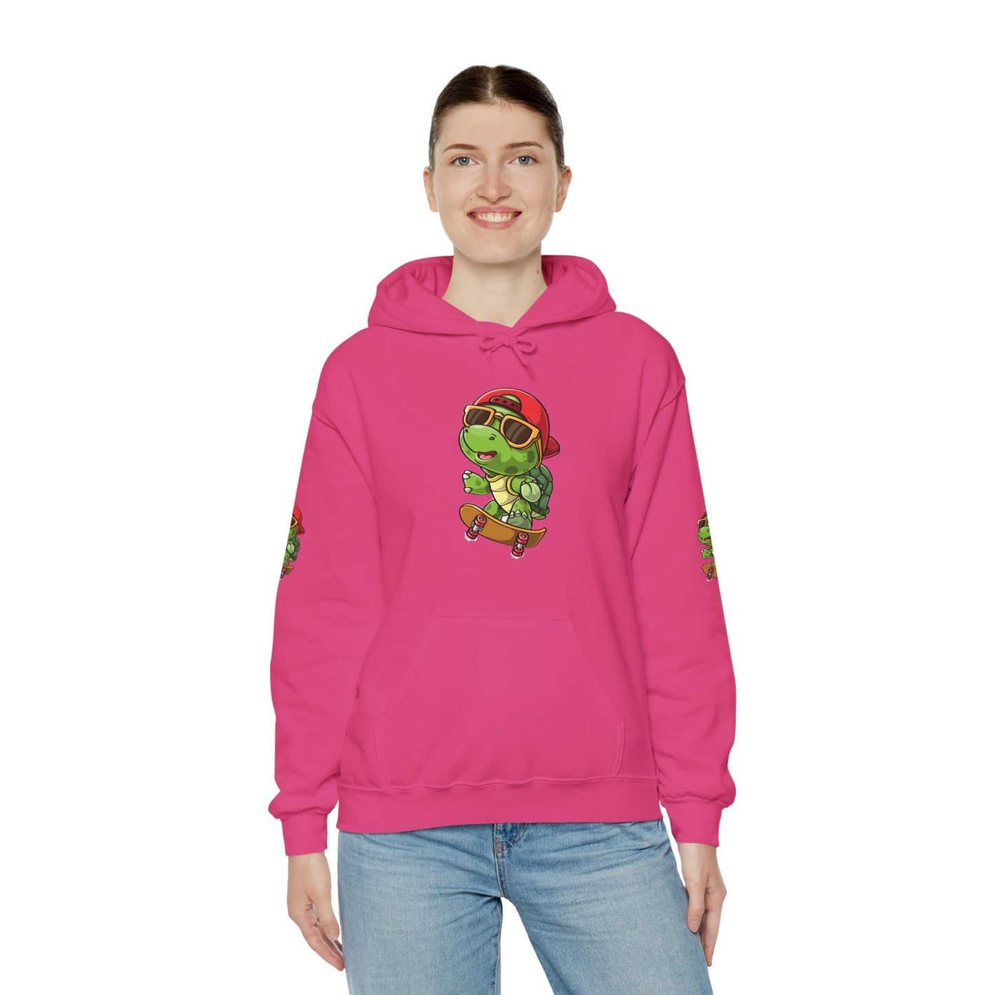 Princess Grace Cool Skateboarding Turtle Unisex Hoodie Fun and Stylish