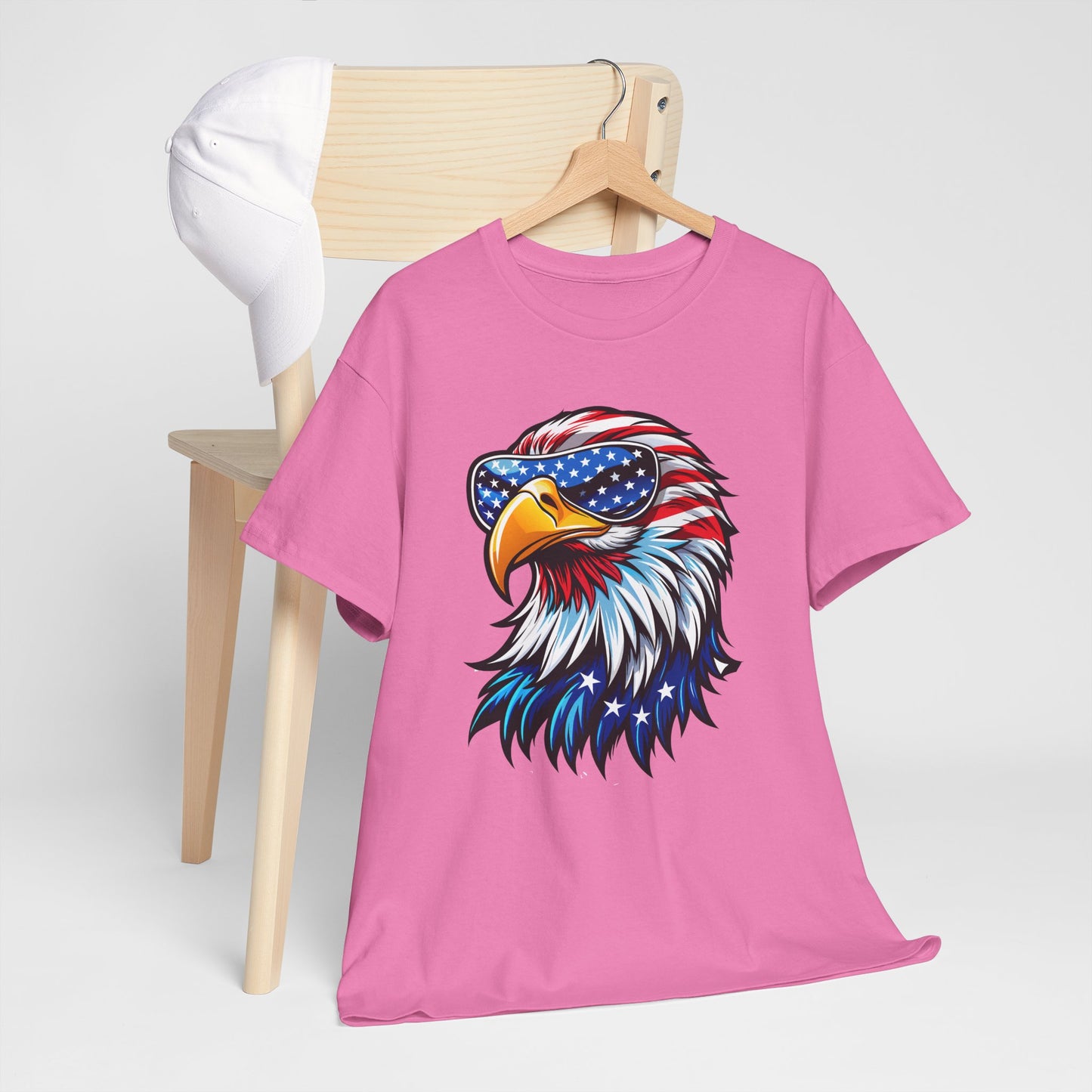 Princess Grace Patriotic Eagle Unisex Heavy Cotton Tee 4th of July Spirit