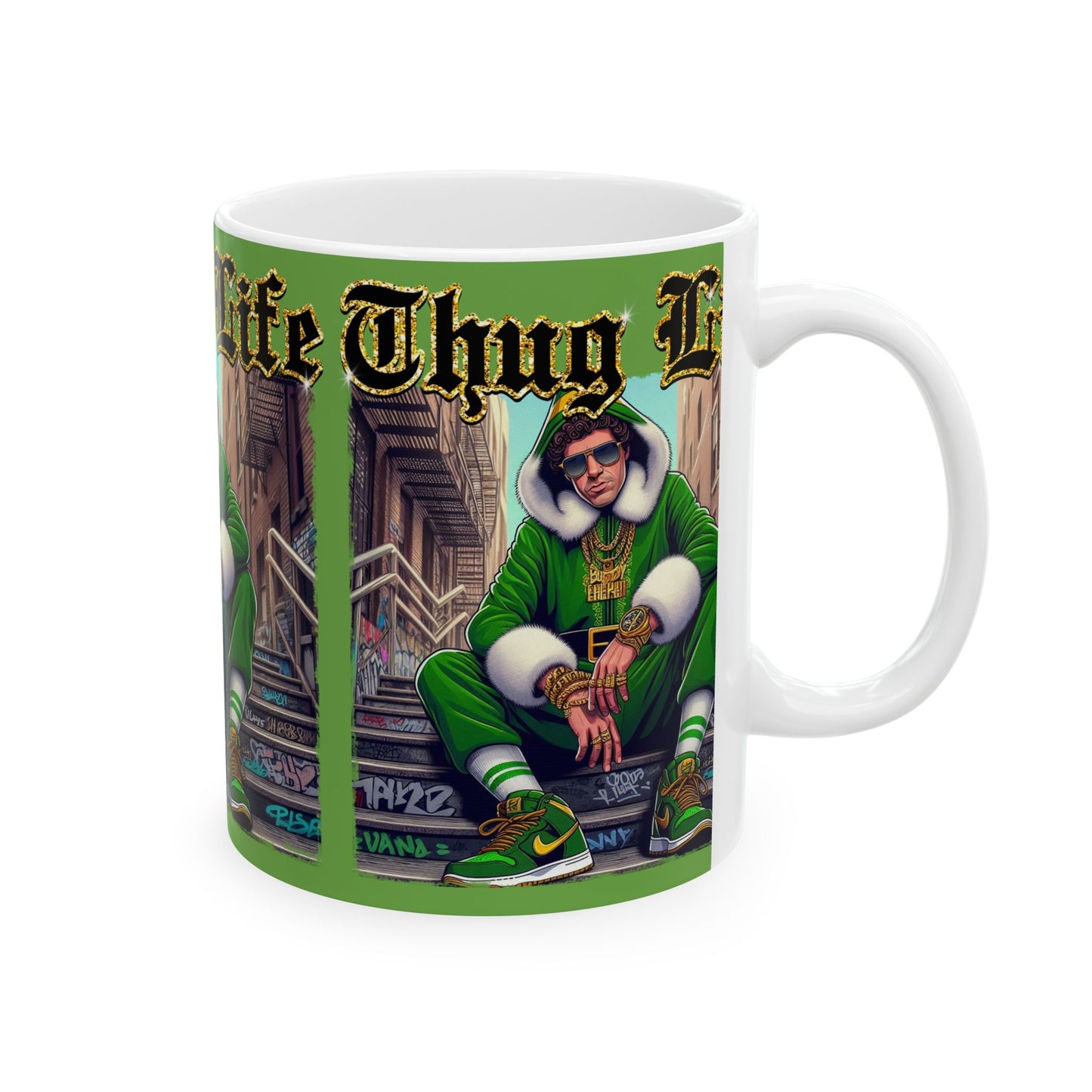 Princess Grace Thug Life Ceramic Mug 11oz 15oz Perfect for Urban Culture Enthusiasts