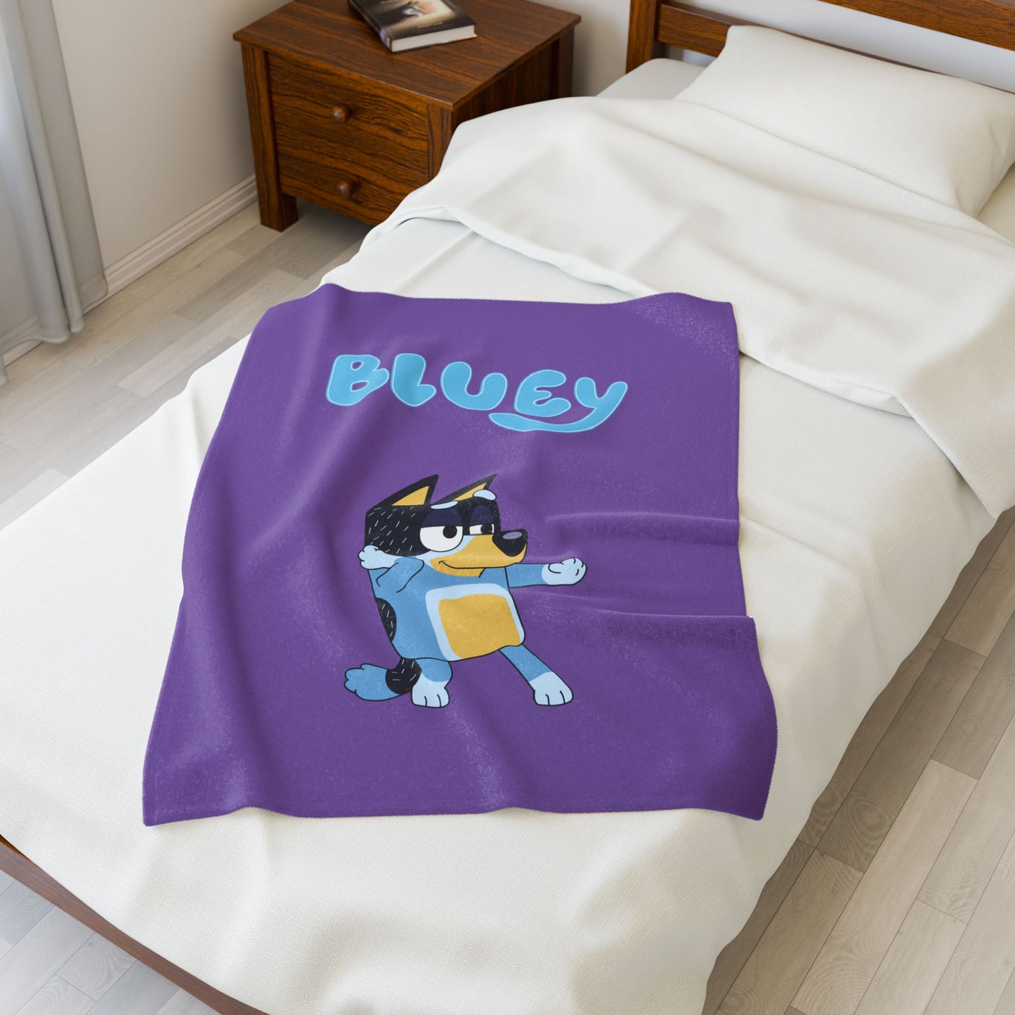 Princess Grace Cozy Bluey Velveteen Plush Blanket for Kids Perfect for Snuggle Time and Bedtime