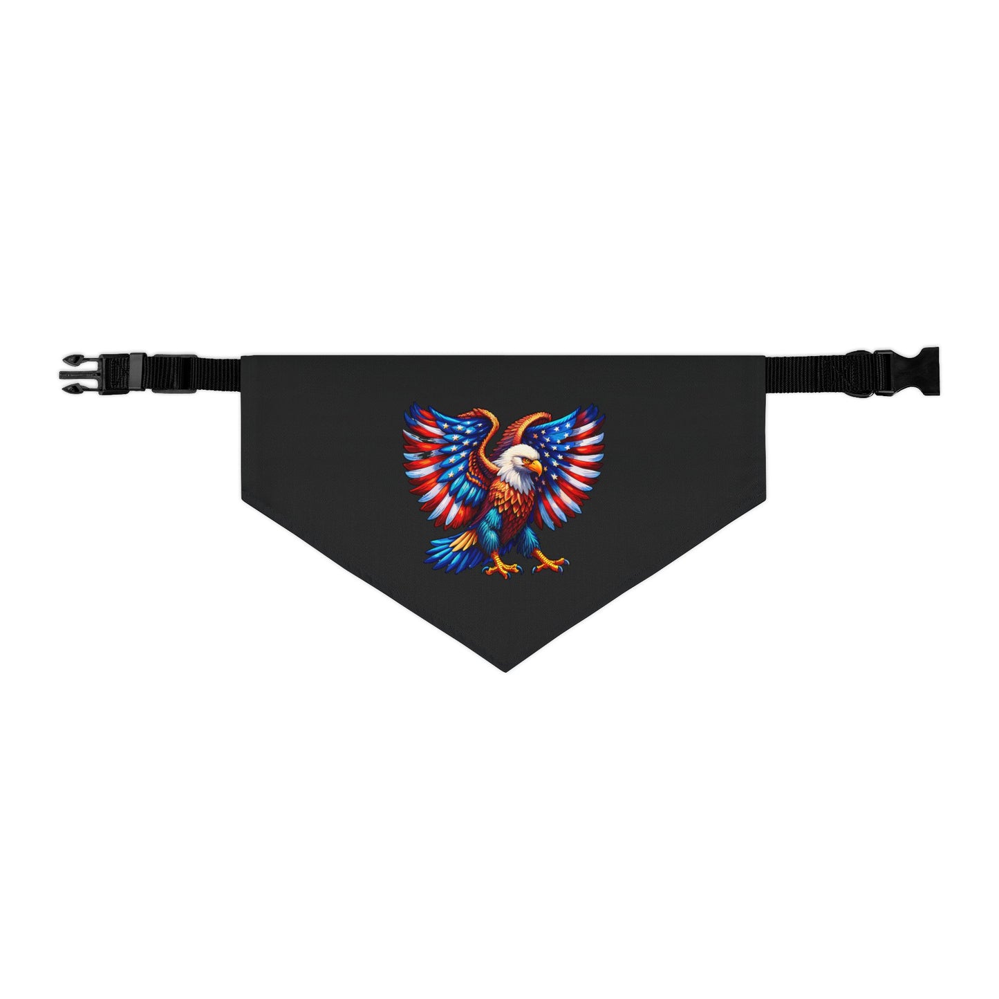 Princess Grace Patriotic Eagle Adjustable Pet Bandana Collar Perfect for Holidays and Celebrations