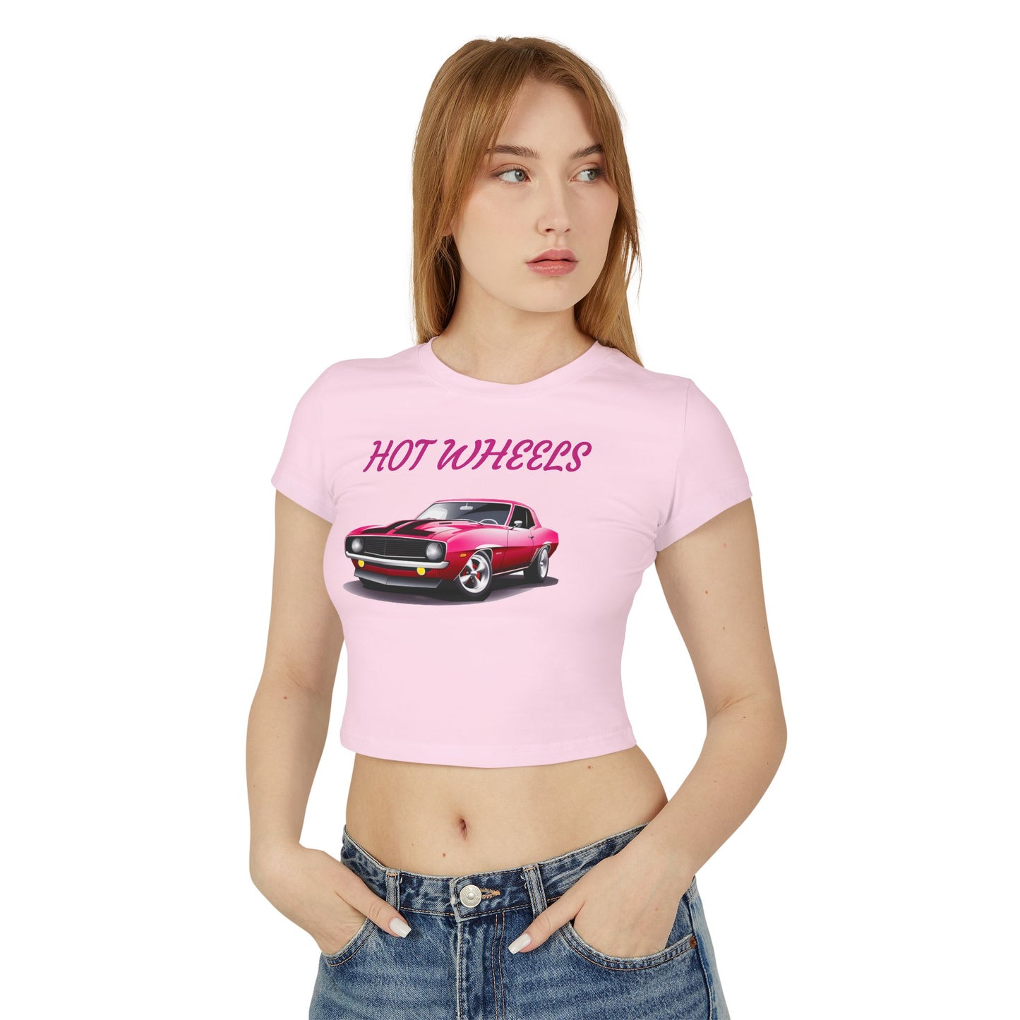 Princess Grace Women's Hot Wheels Graphic Baby Tee Vintage Car Fashion
