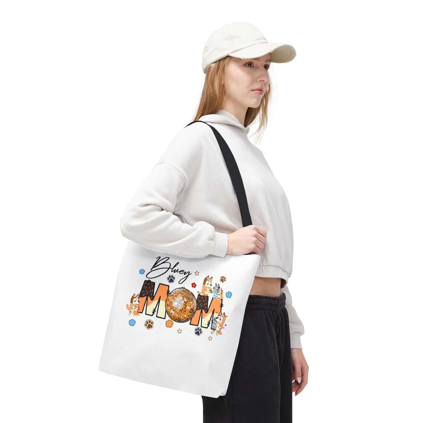 Princess Grace Bluey Mom Tote Bag Fun and Whimsical Design for Moms
