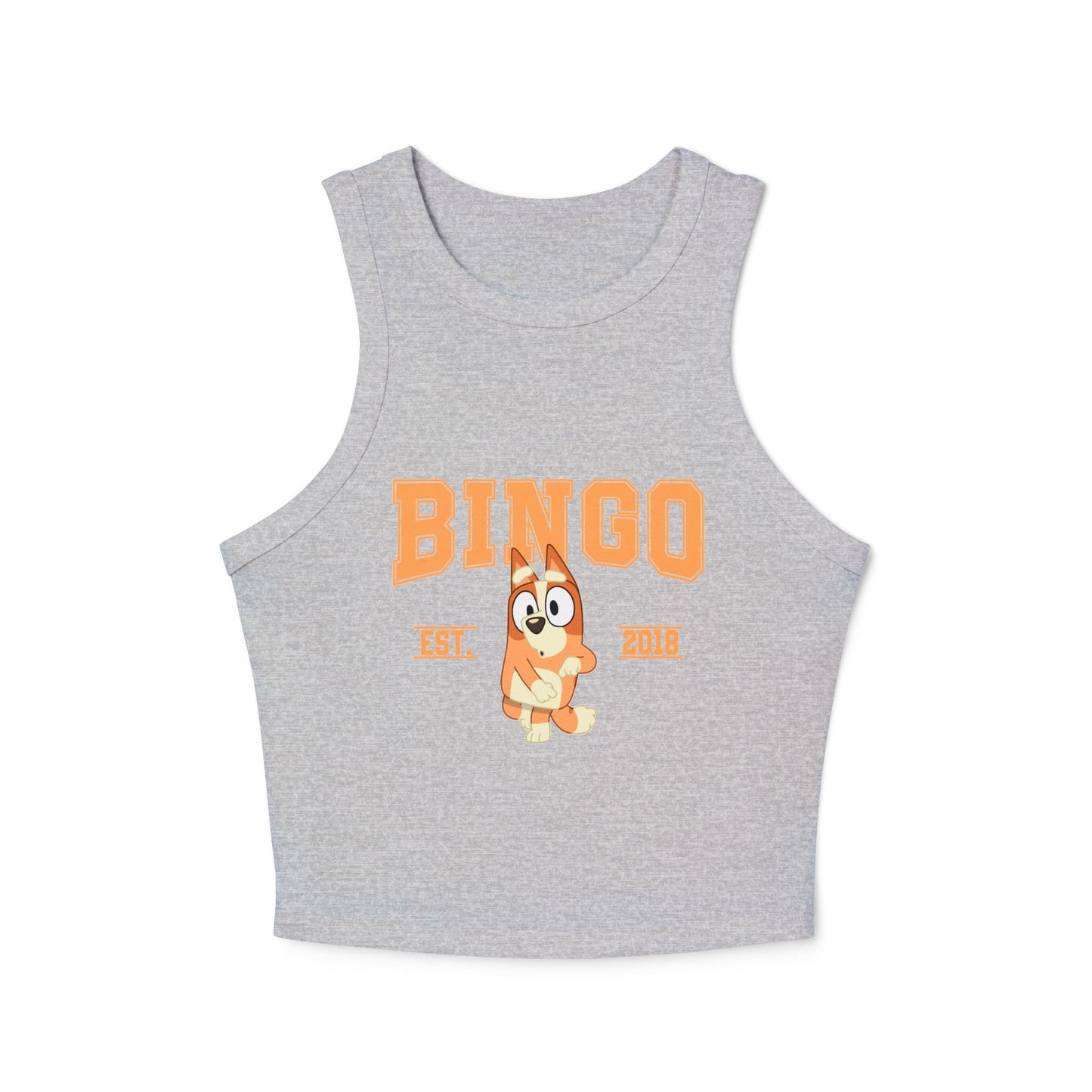 Princess Grace Bingo & Bluey Graphic Racer Tank Top Fun Summer Style