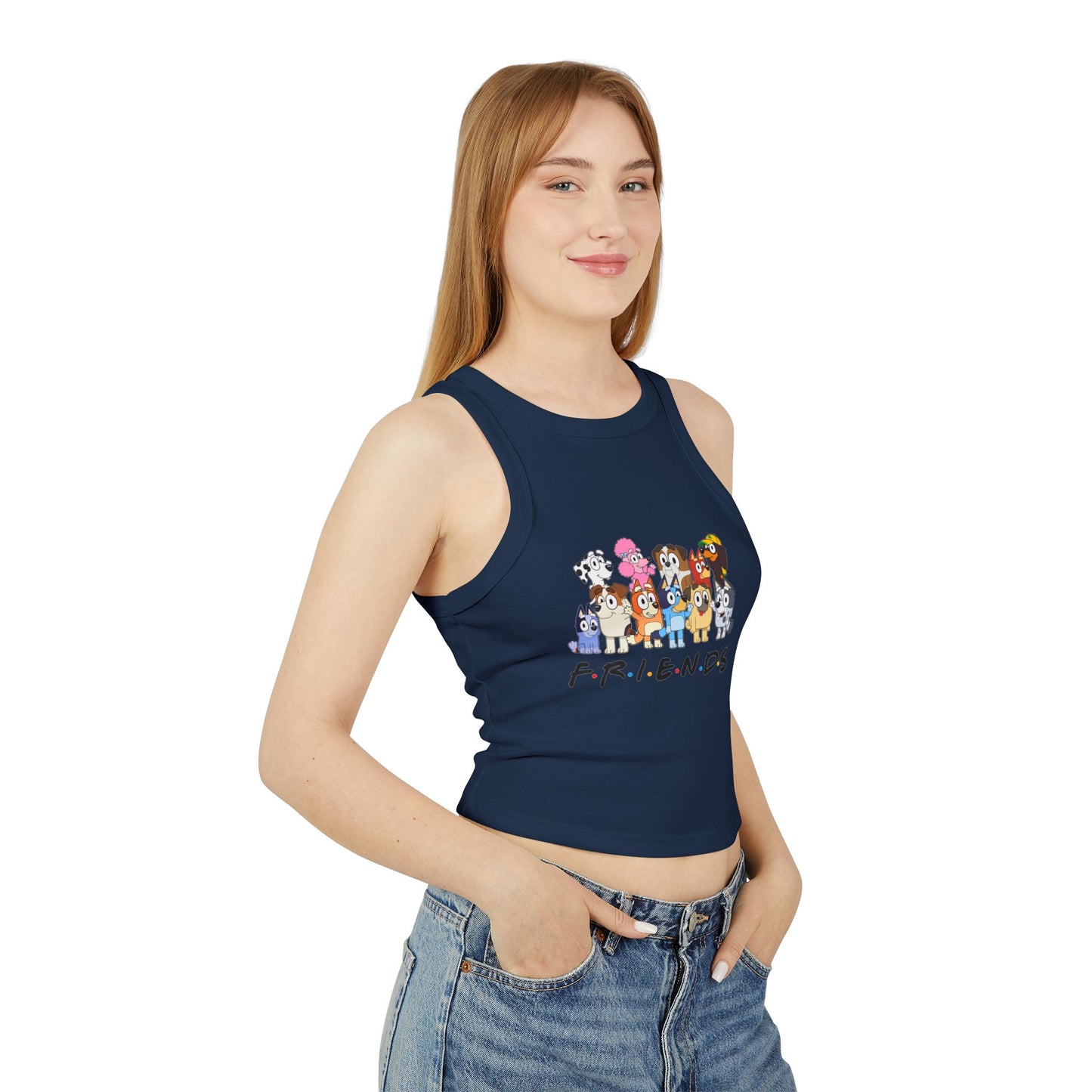 Princess Grace Bluey Friends Cartoon Racer Tank Top Cute Bluey Design
