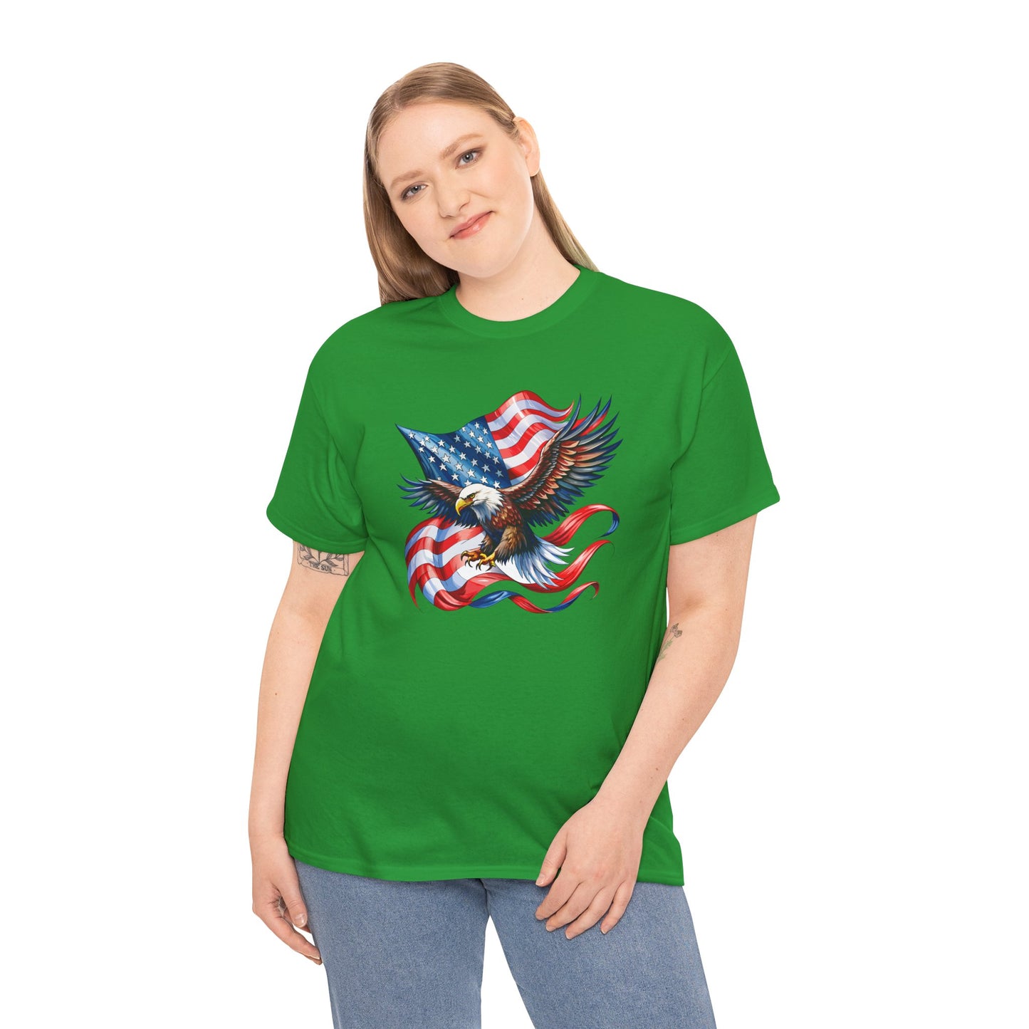 Princess Grace Patriotic Eagle Graphic Unisex Heavy Cotton Tee